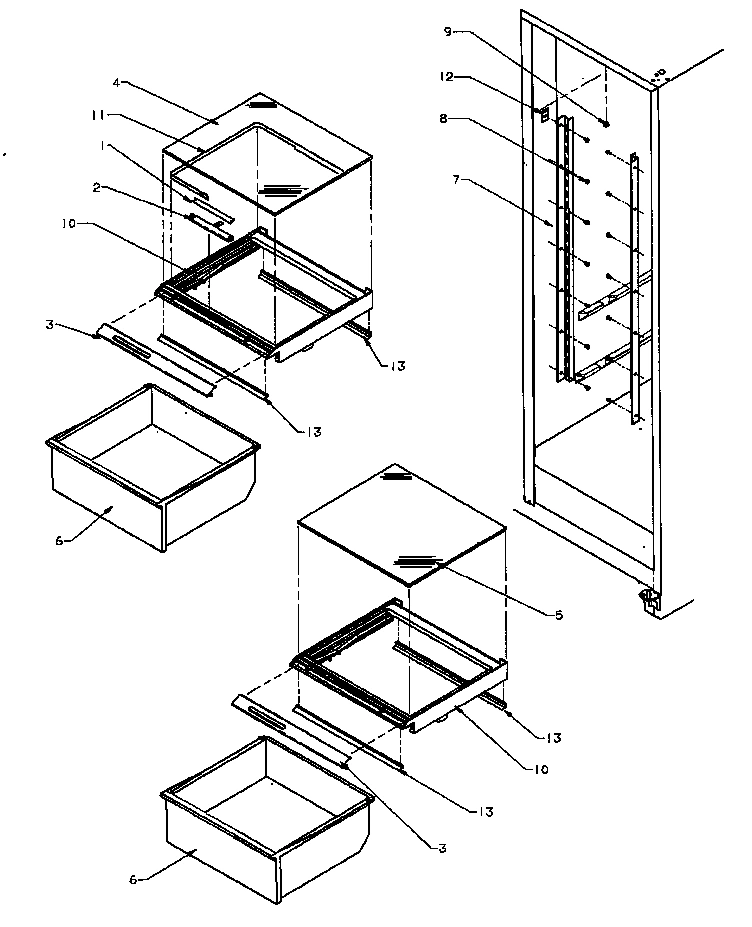 15 - REF SHELVING AND DRAWERS
