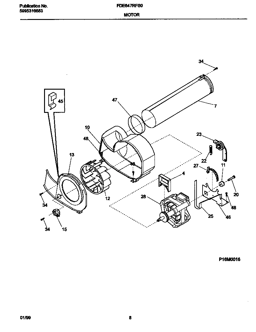 05 - P16M0016 MOTOR, BLOWER