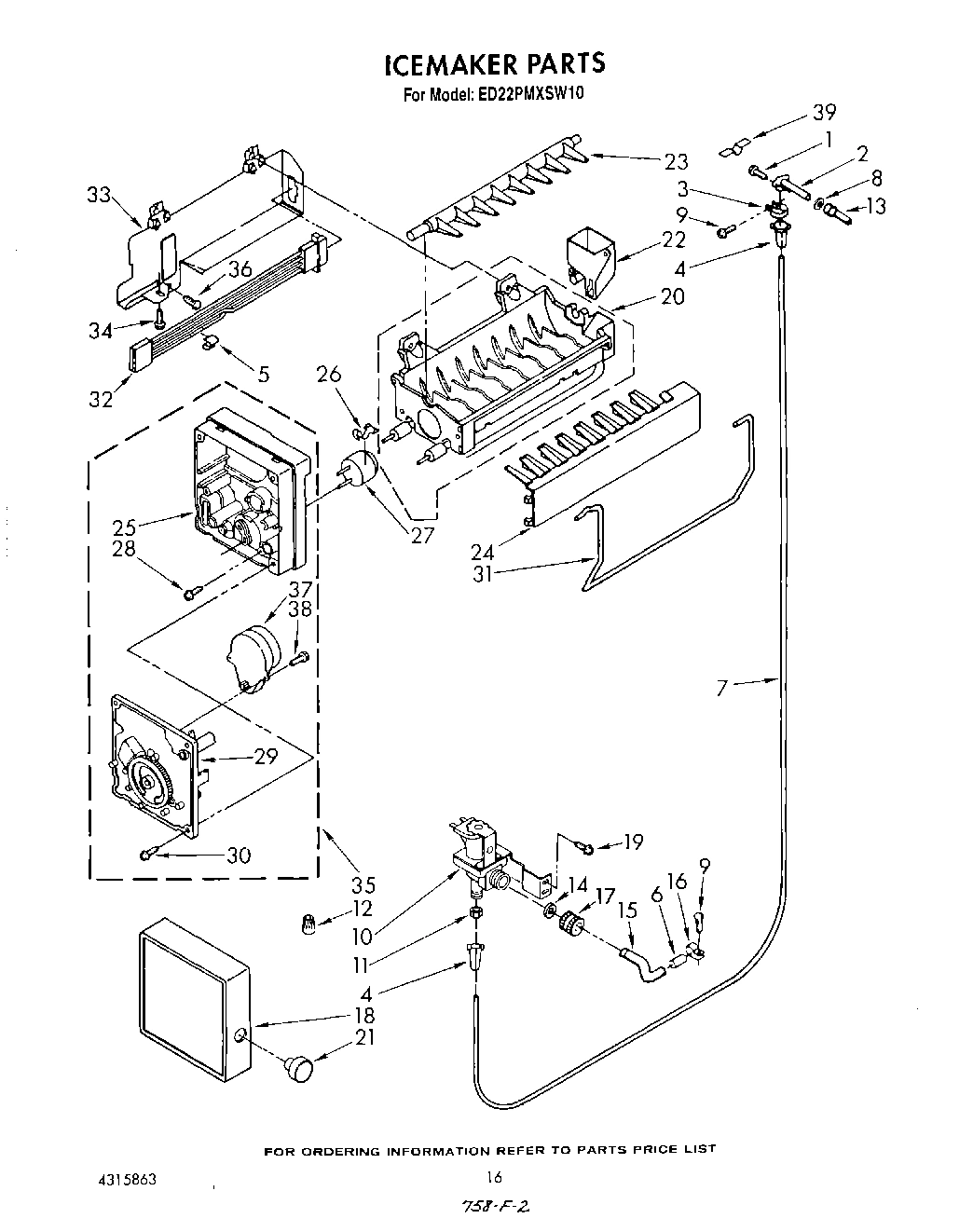 10 - ICE MAKER , NOT ILLUSTRATED