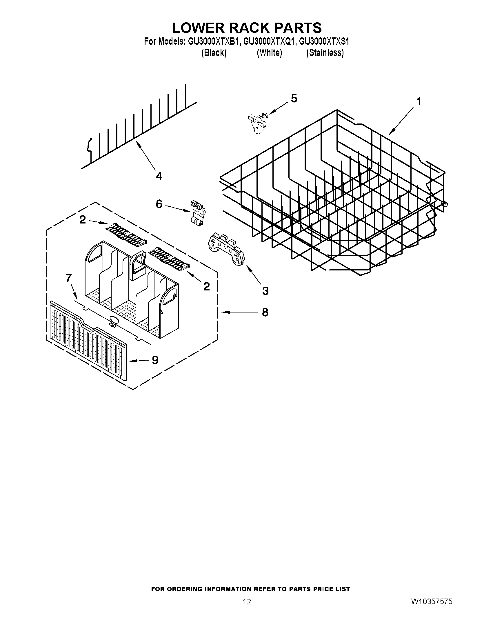 10 - LOWER RACK PARTS