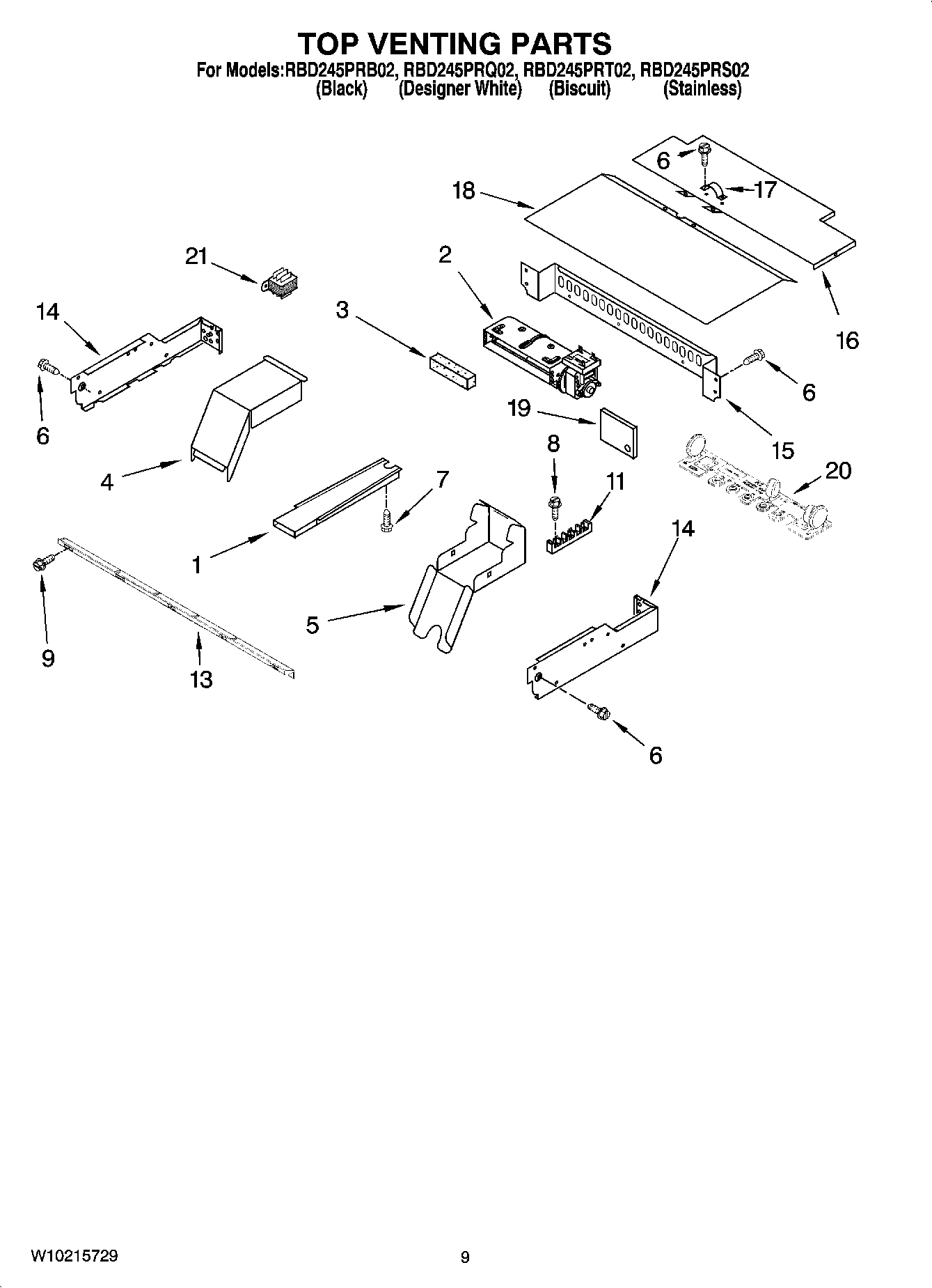 07 - TOP VENTING PARTS, OPTIONAL PARTS