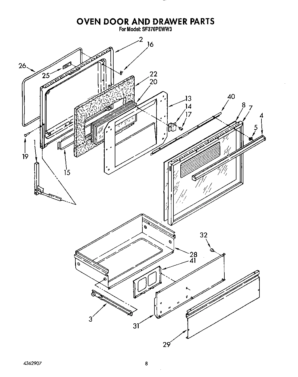 06 - OVEN DOOR AND DRAWER