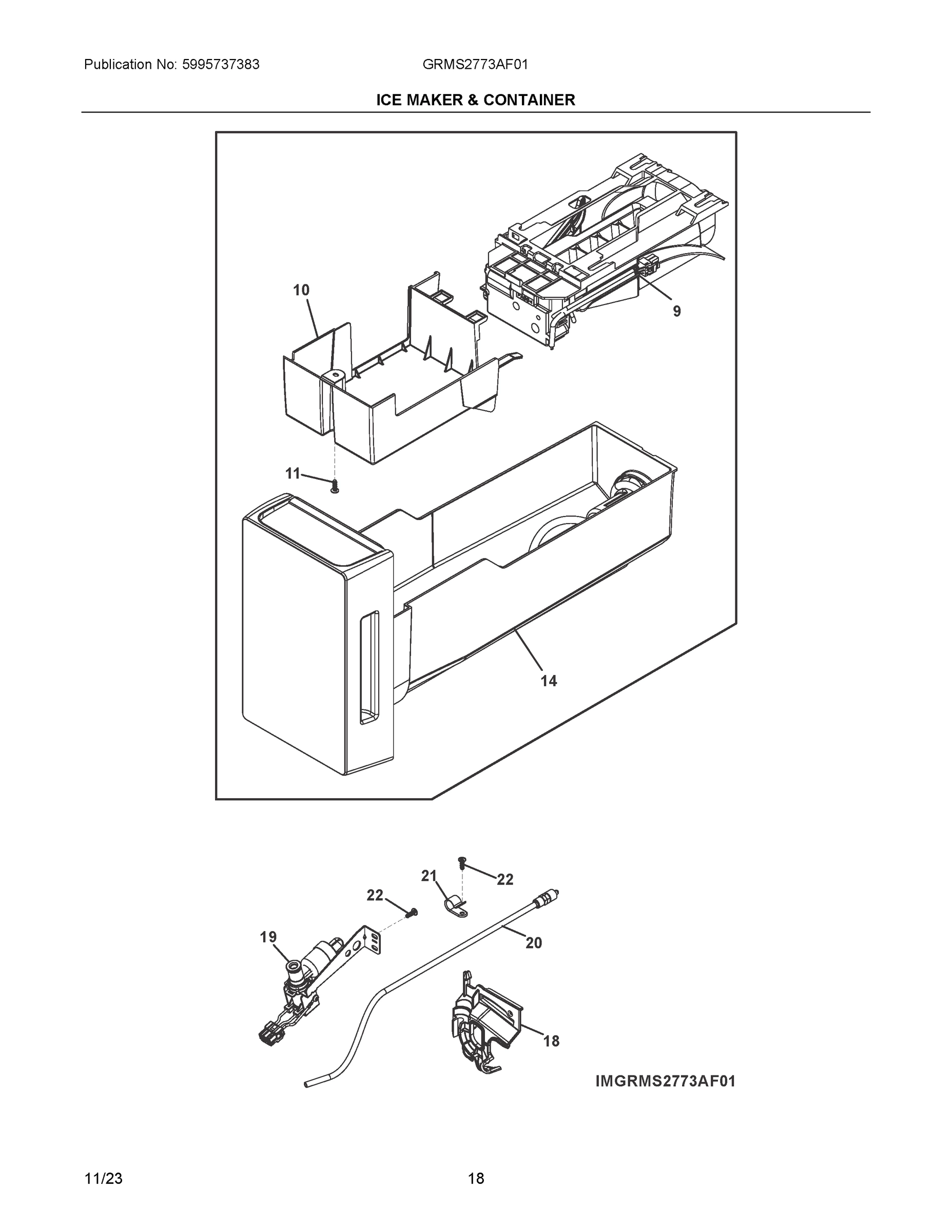 10 - ICE MAKER & CONTAINER