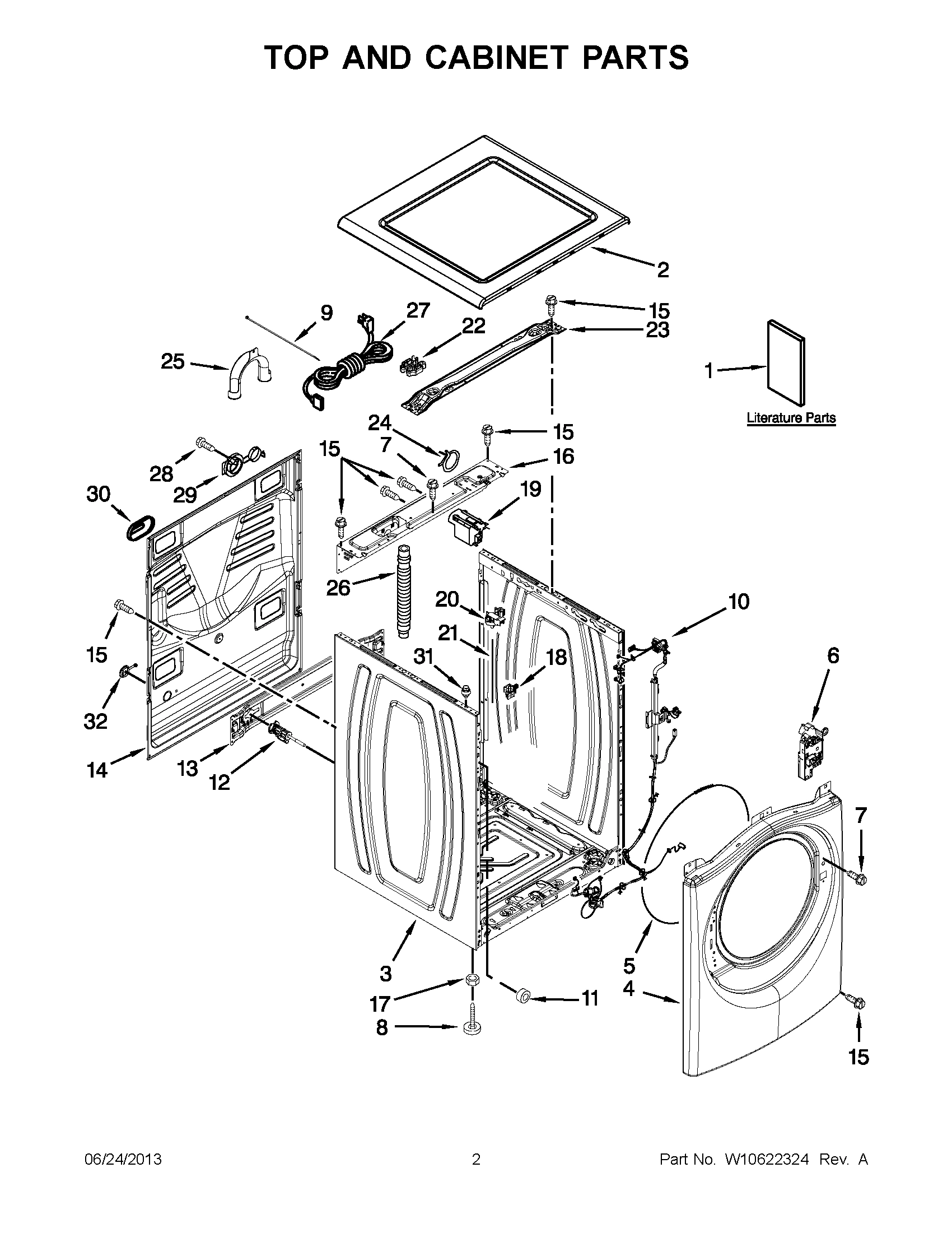 01 - TOP AND CABINET PARTS