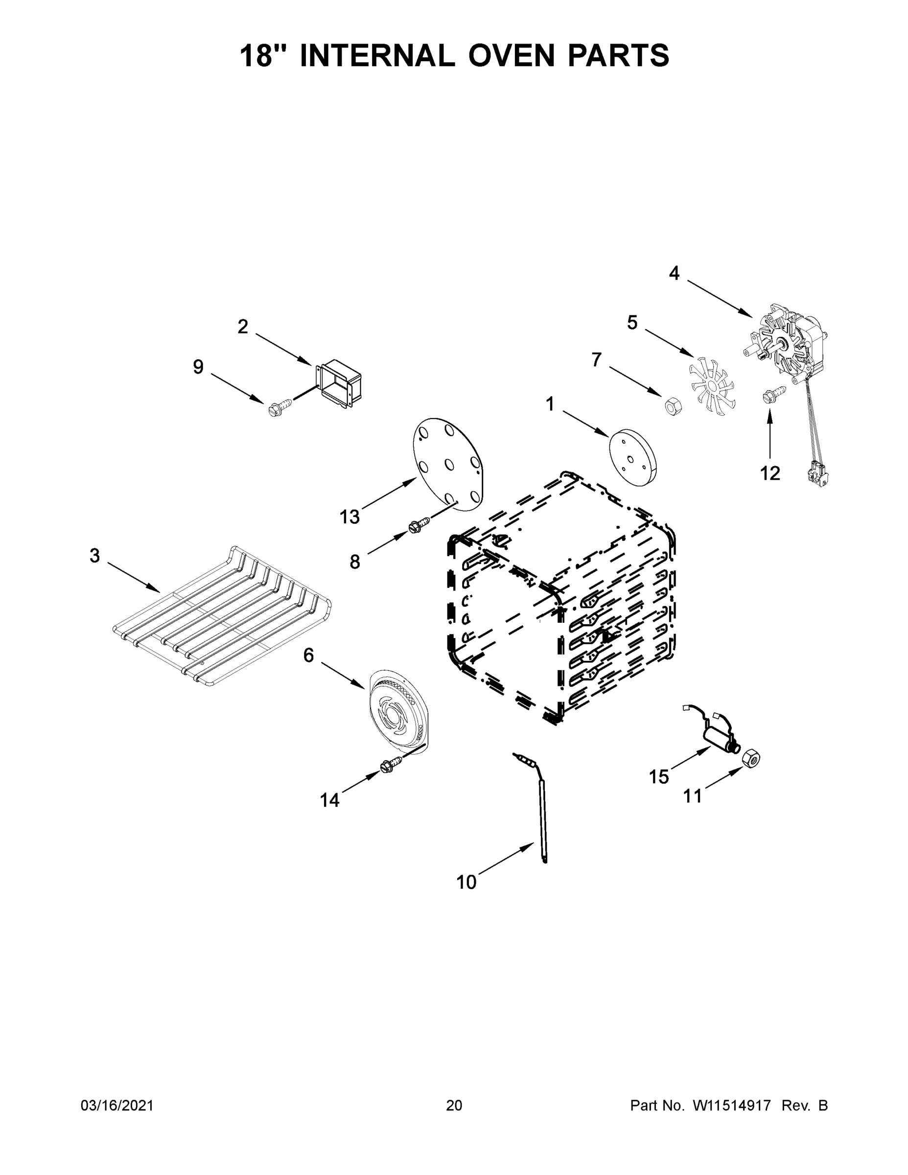 11 - 18" INTERNAL OVEN PARTS