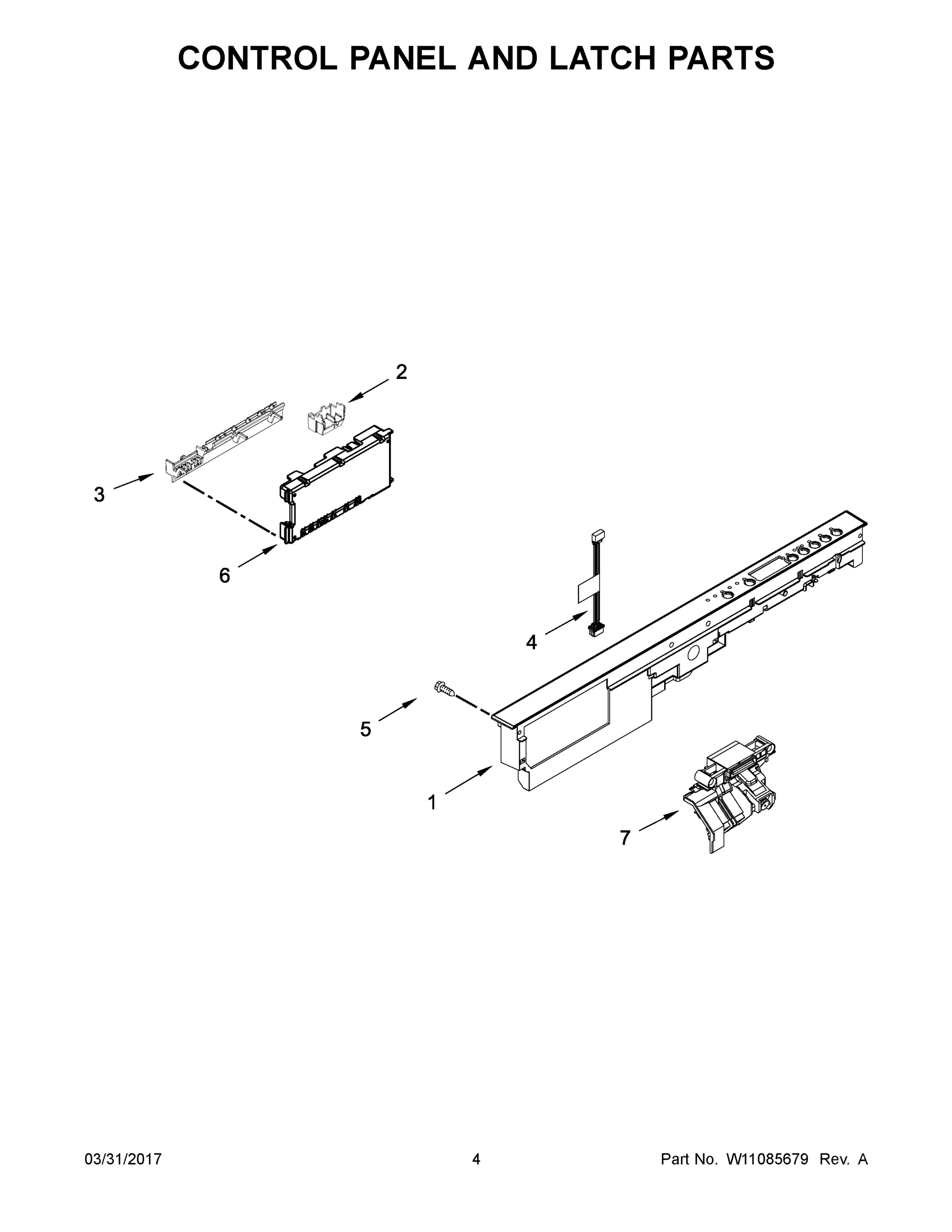 03 - CONTROL PANEL AND LATCH PARTS