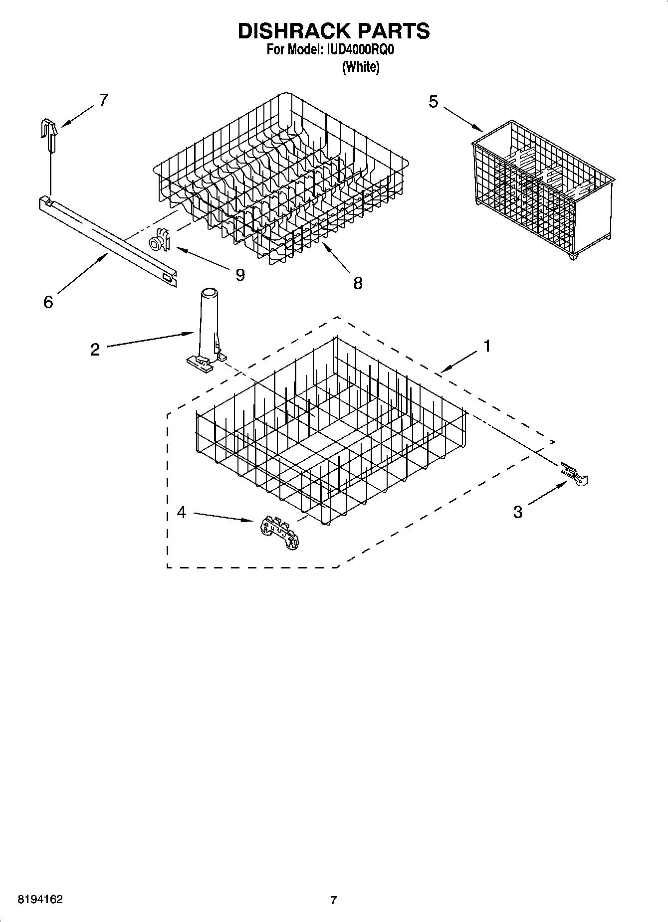 06 - DISHRACK PARTS, OPTIONAL PARTS (NOT INCLUDED)