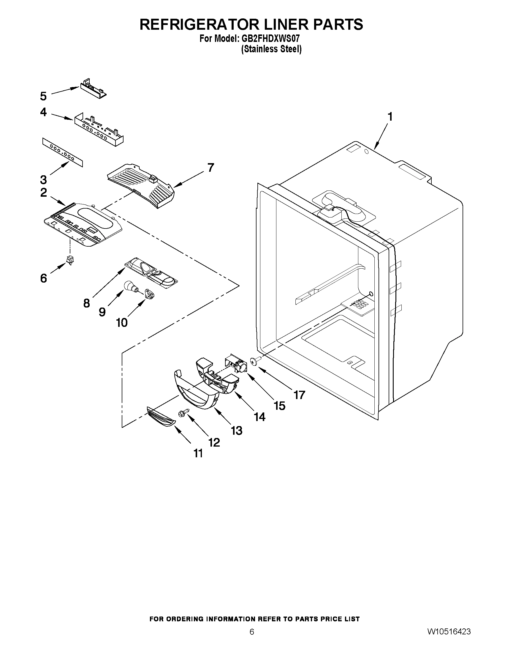 04 - REFRIGERATOR LINER PARTS