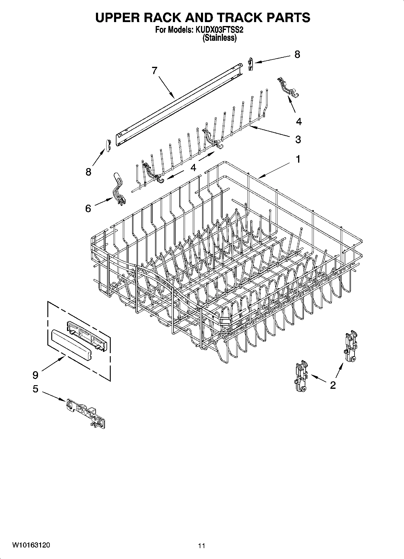 09 - UPPER RACK AND TRACK PARTS