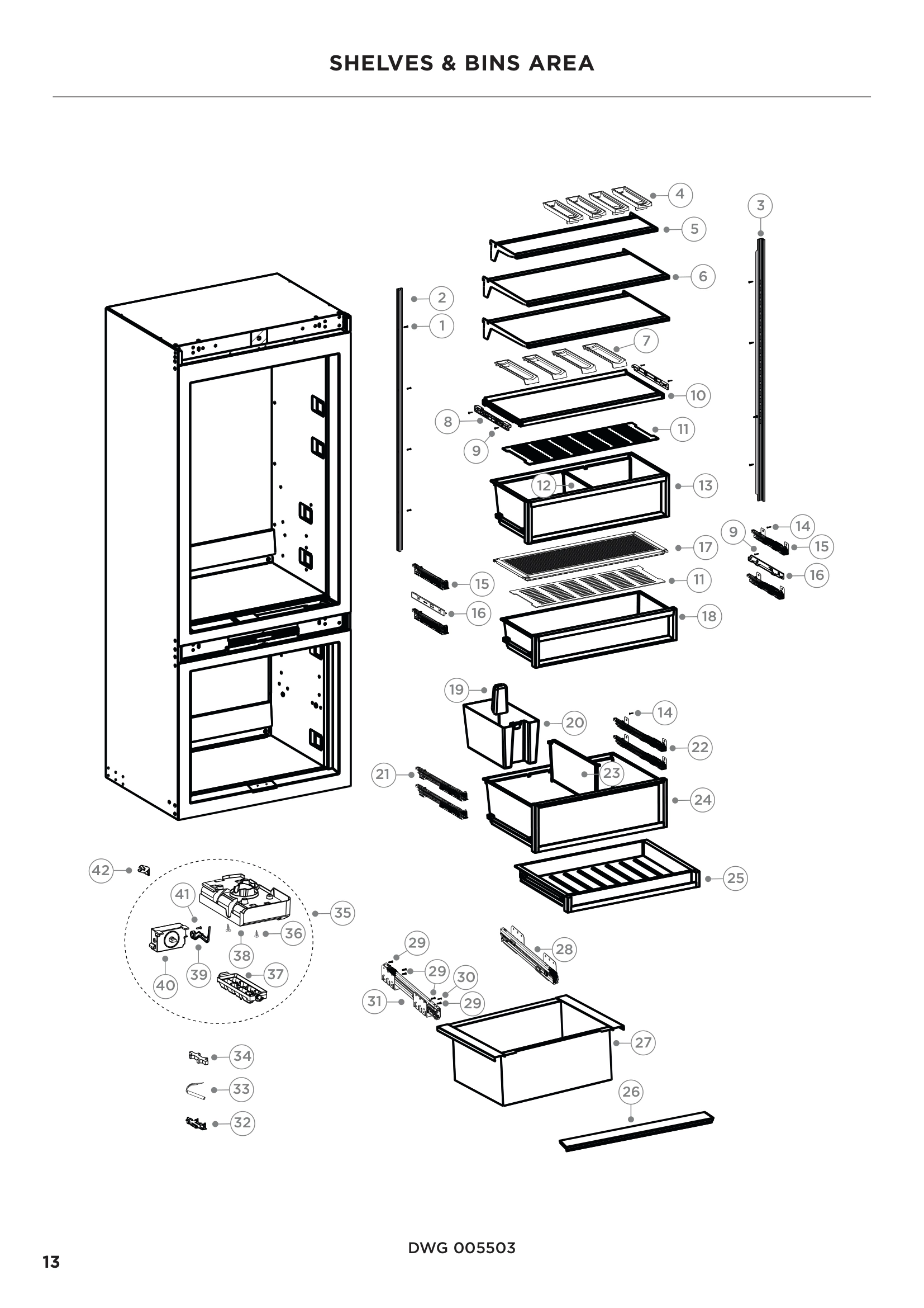 SHELVES & BINS AREA