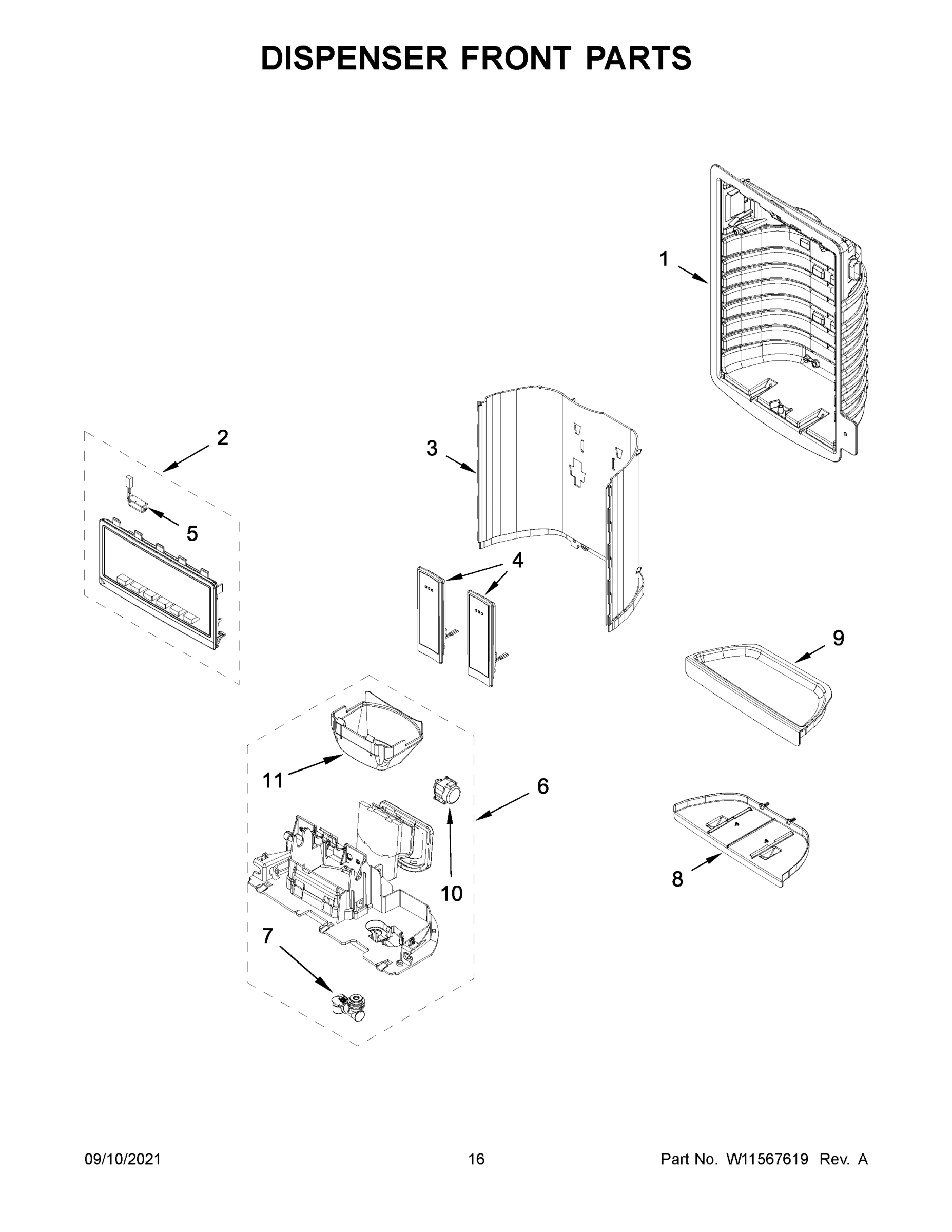 09 - DISPENSER FRONT PARTS