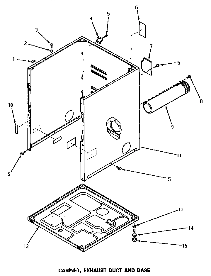 01 - CABINET, EXHAUST DUCT & BASE