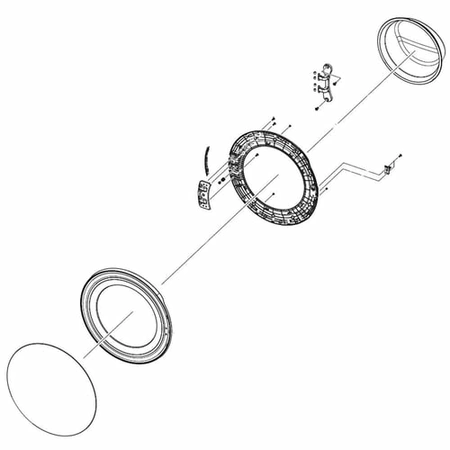 DC97-22435A Samsung Door Glass Assembly WF870