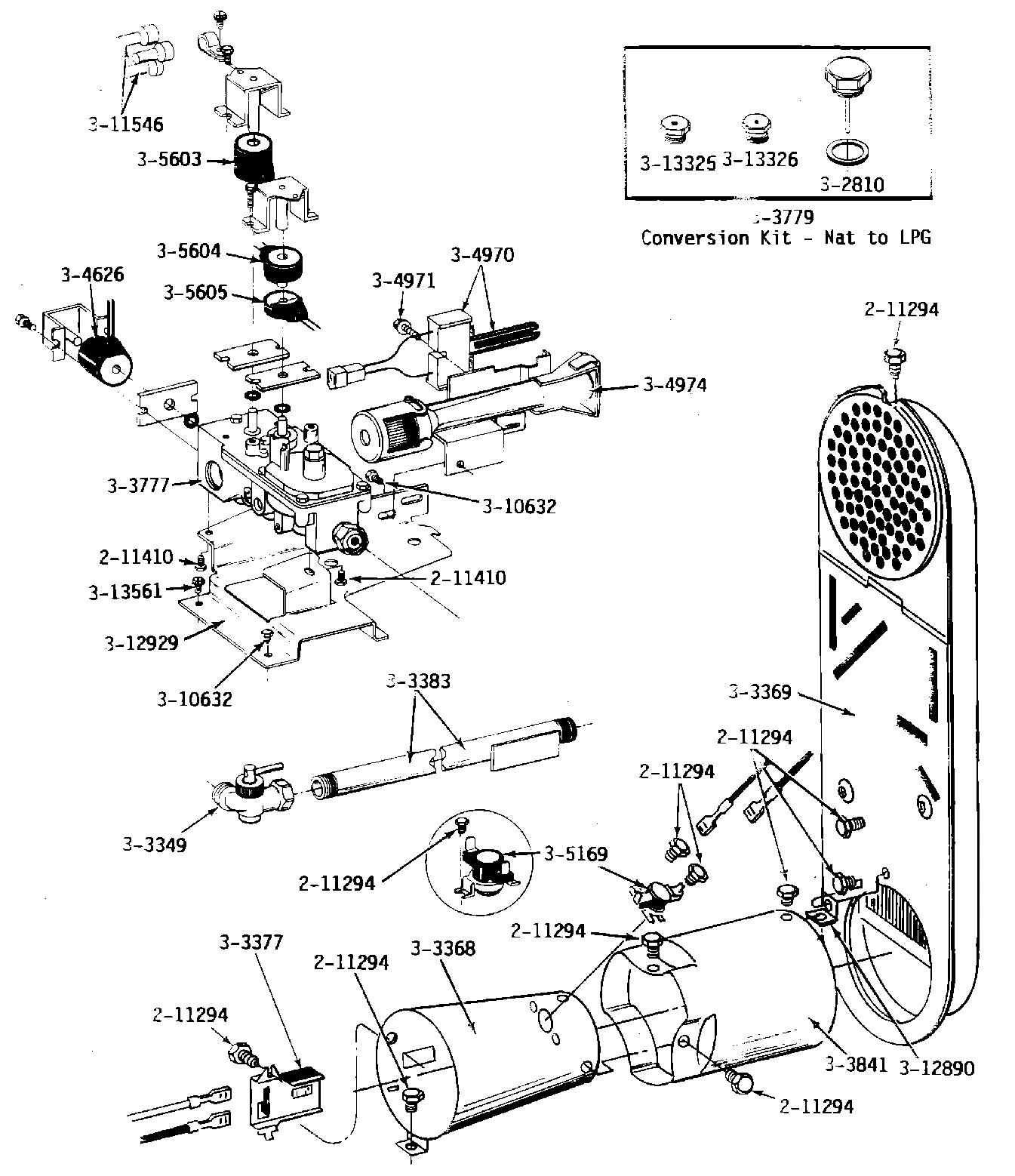 06 - INLET DUCT, GAS VALVE & COMBUSTION CONE