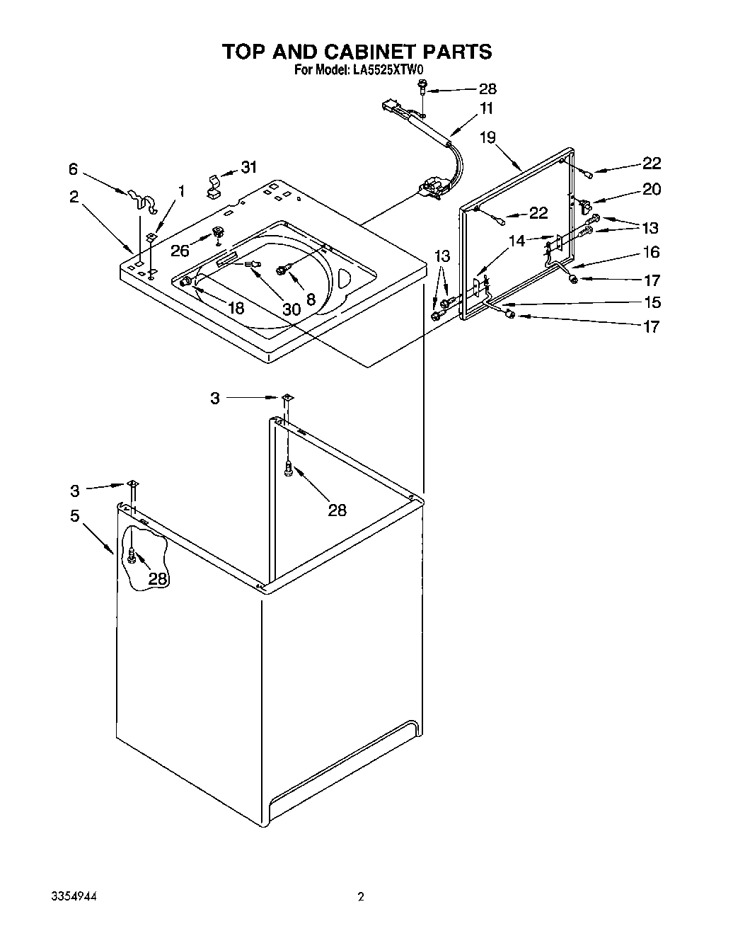 02 - TOP AND CABINET, LIT/OPTIONAL