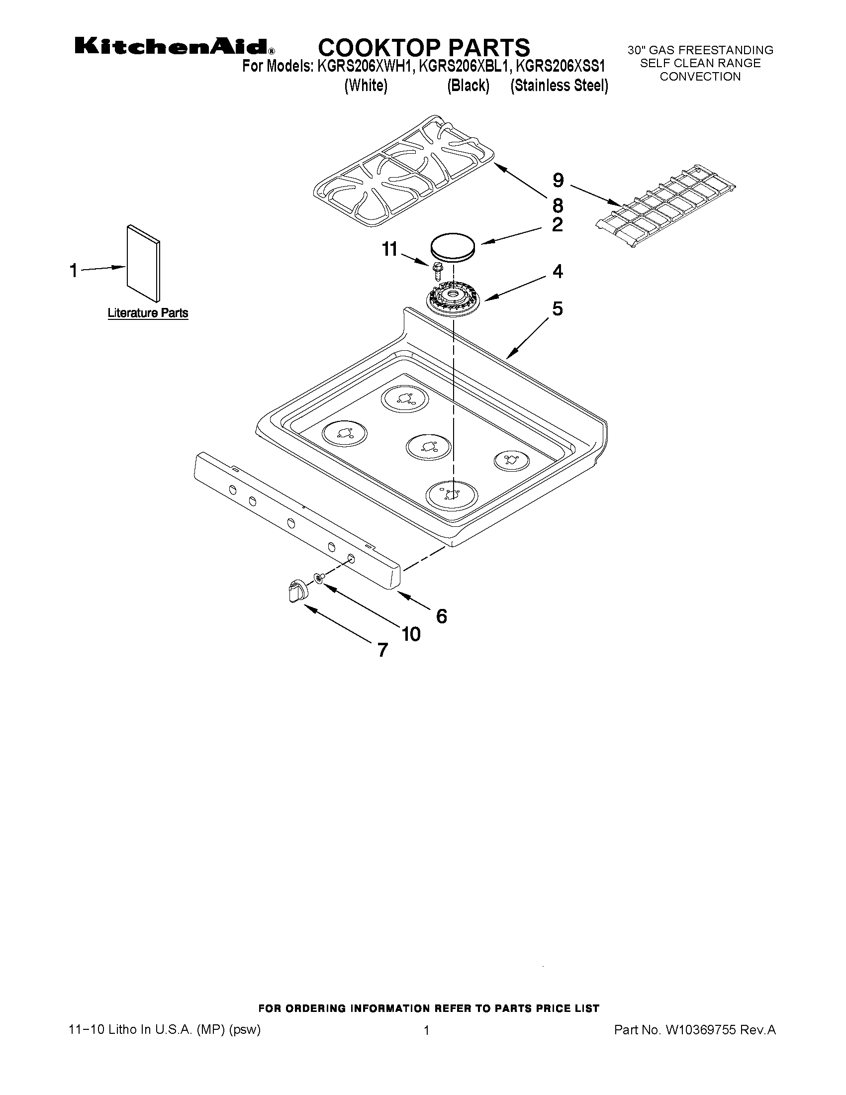 01 - COOKTOP PARTS