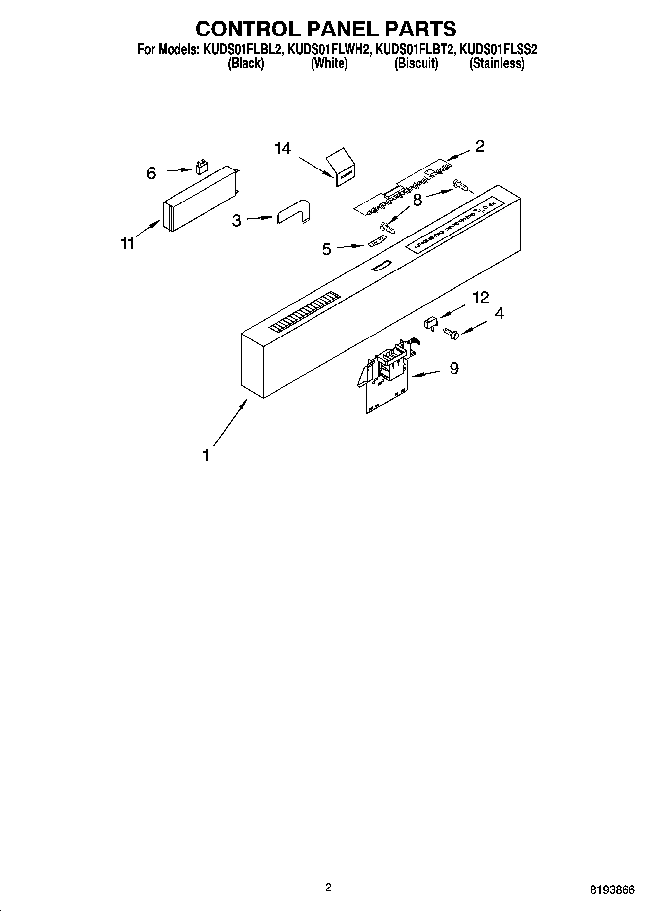 02 - CONTROL PANEL PARTS