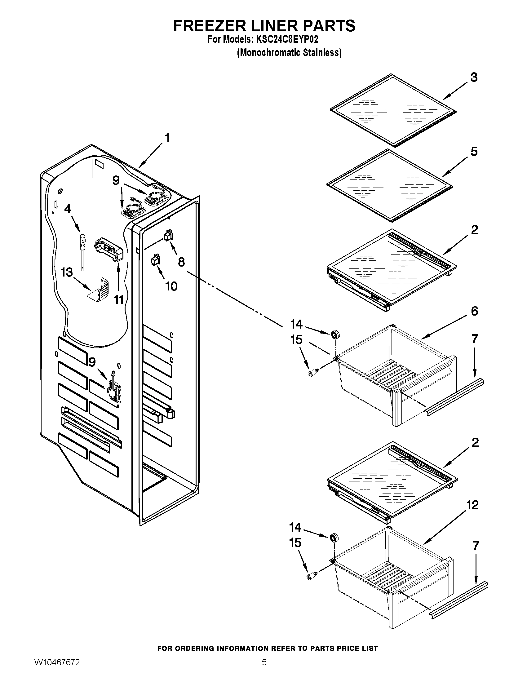 04 - FREEZER LINER PARTS
