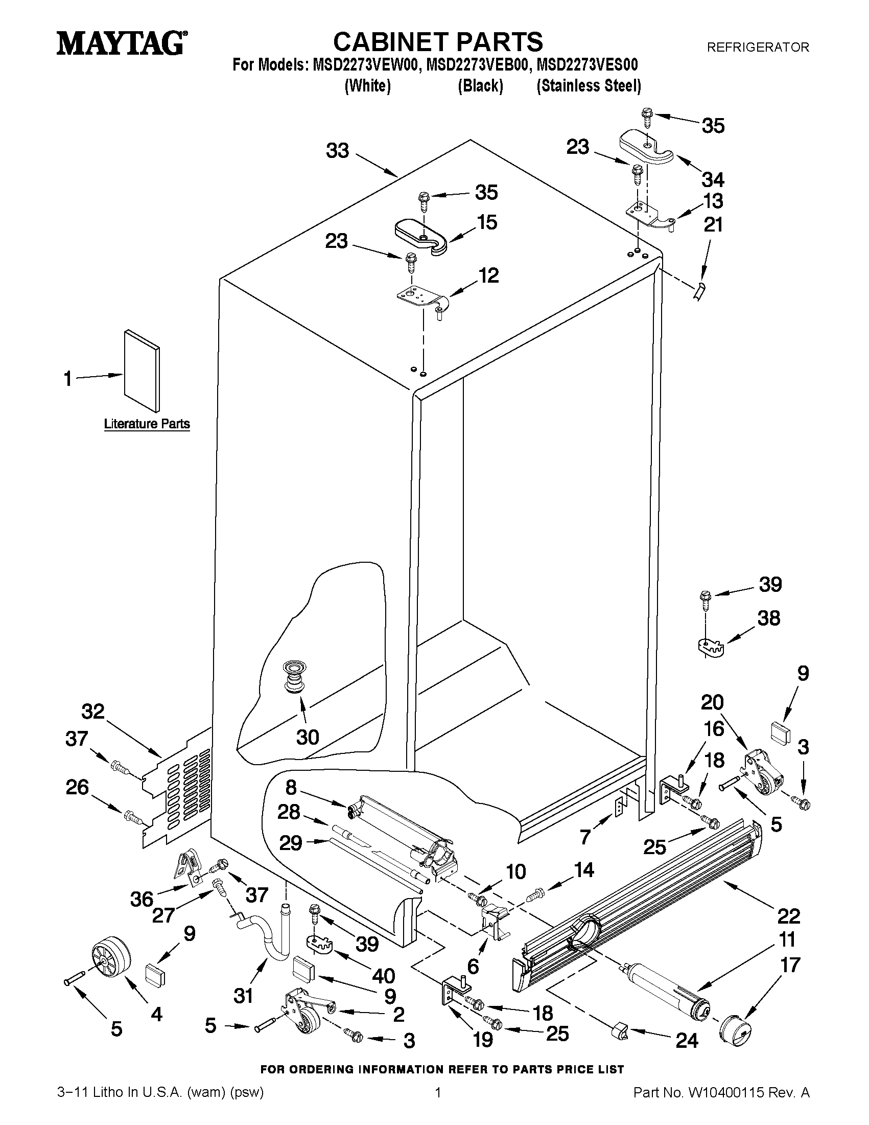 01 - CABINET PARTS