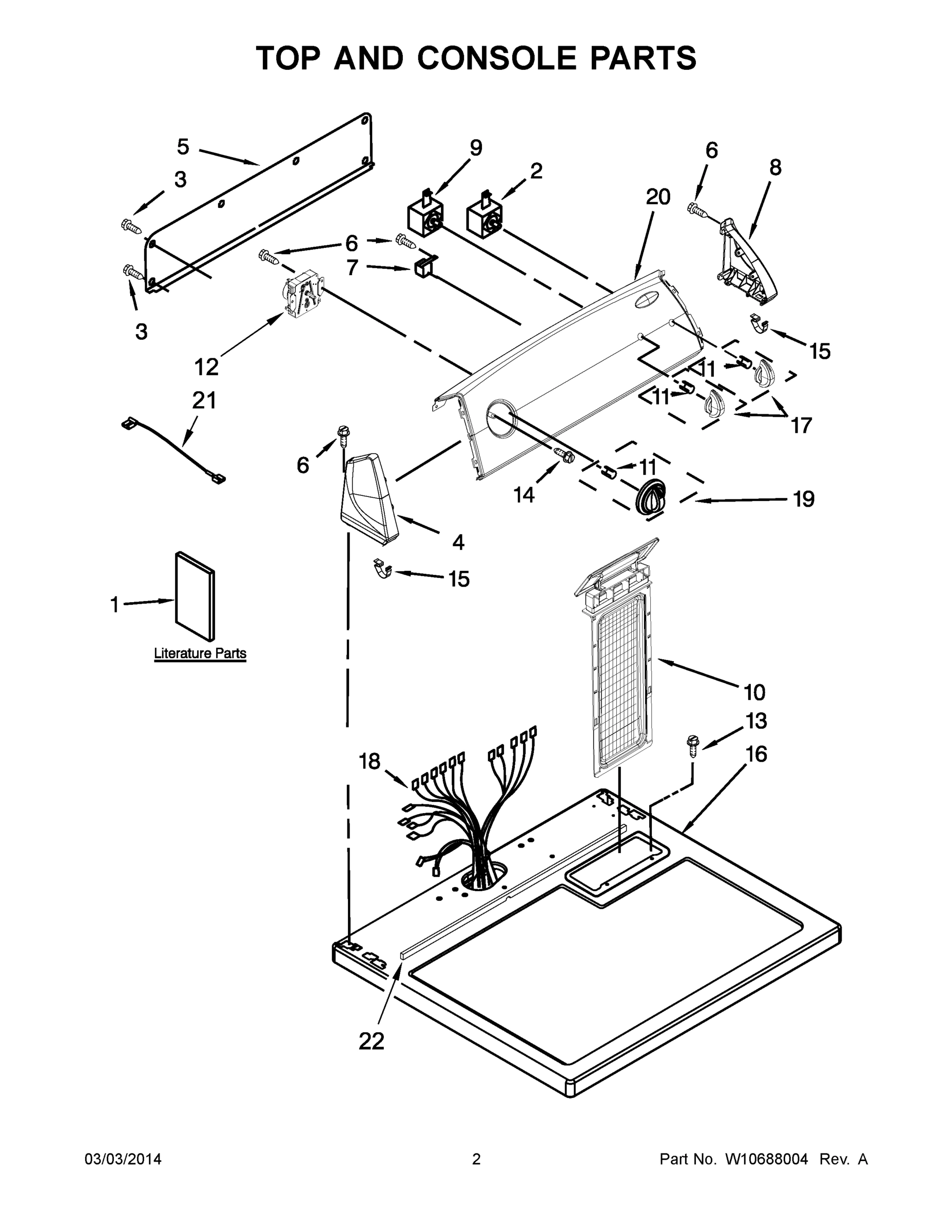 02 - TOP AND CONSOLE PARTS