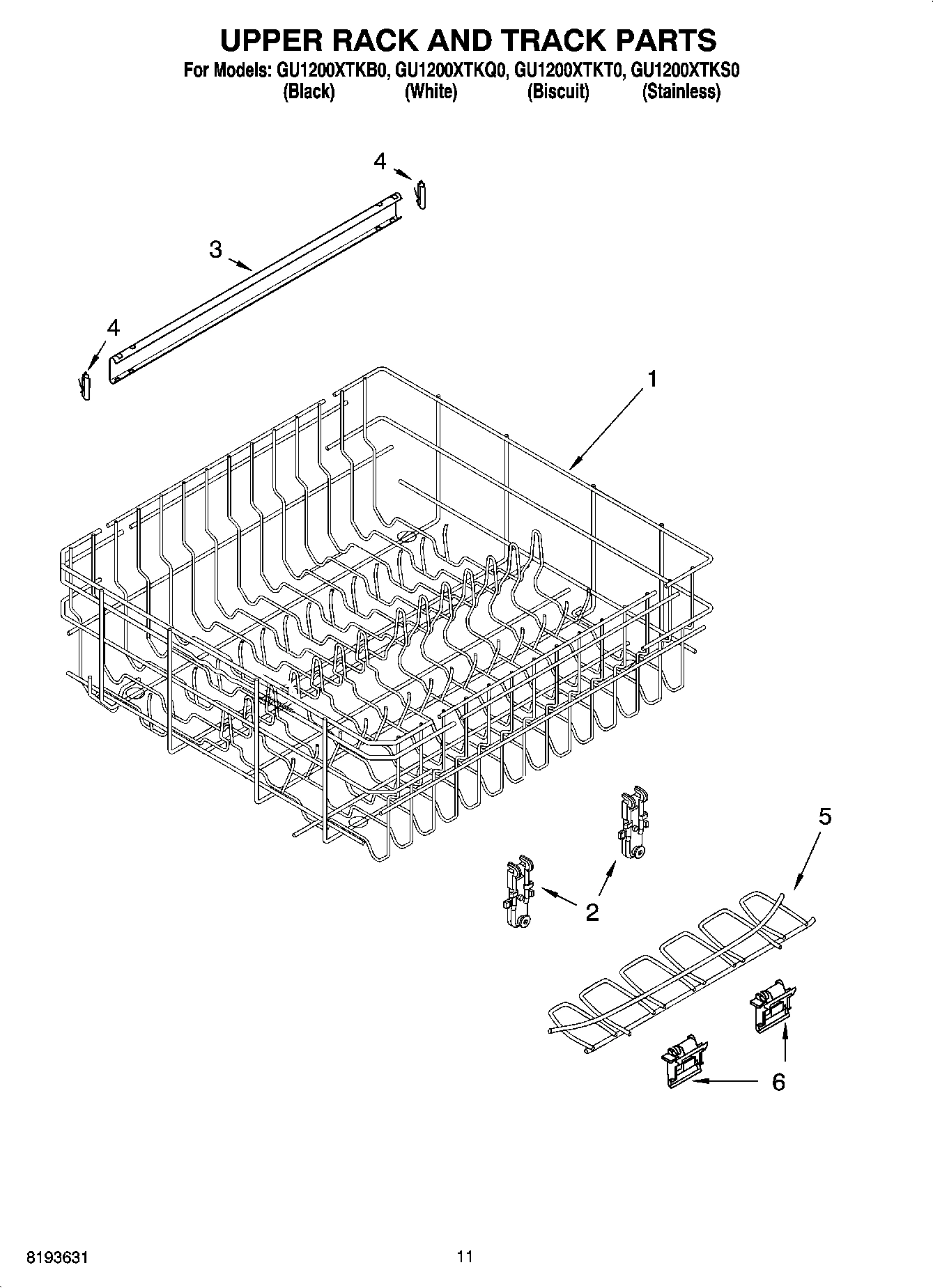 09 - UPPER RACK AND TRACK PARTS