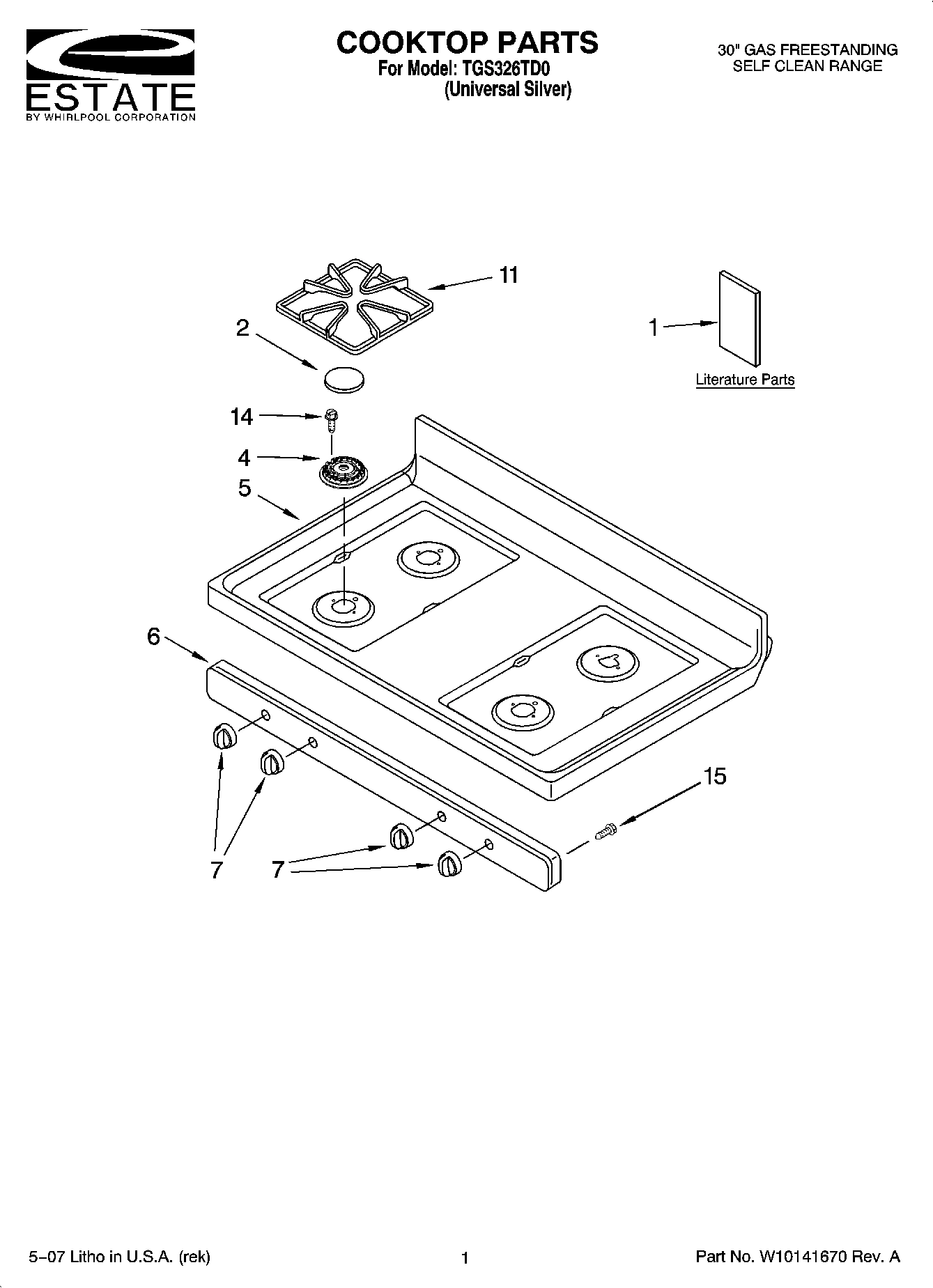 01 - COOKTOP PARTS