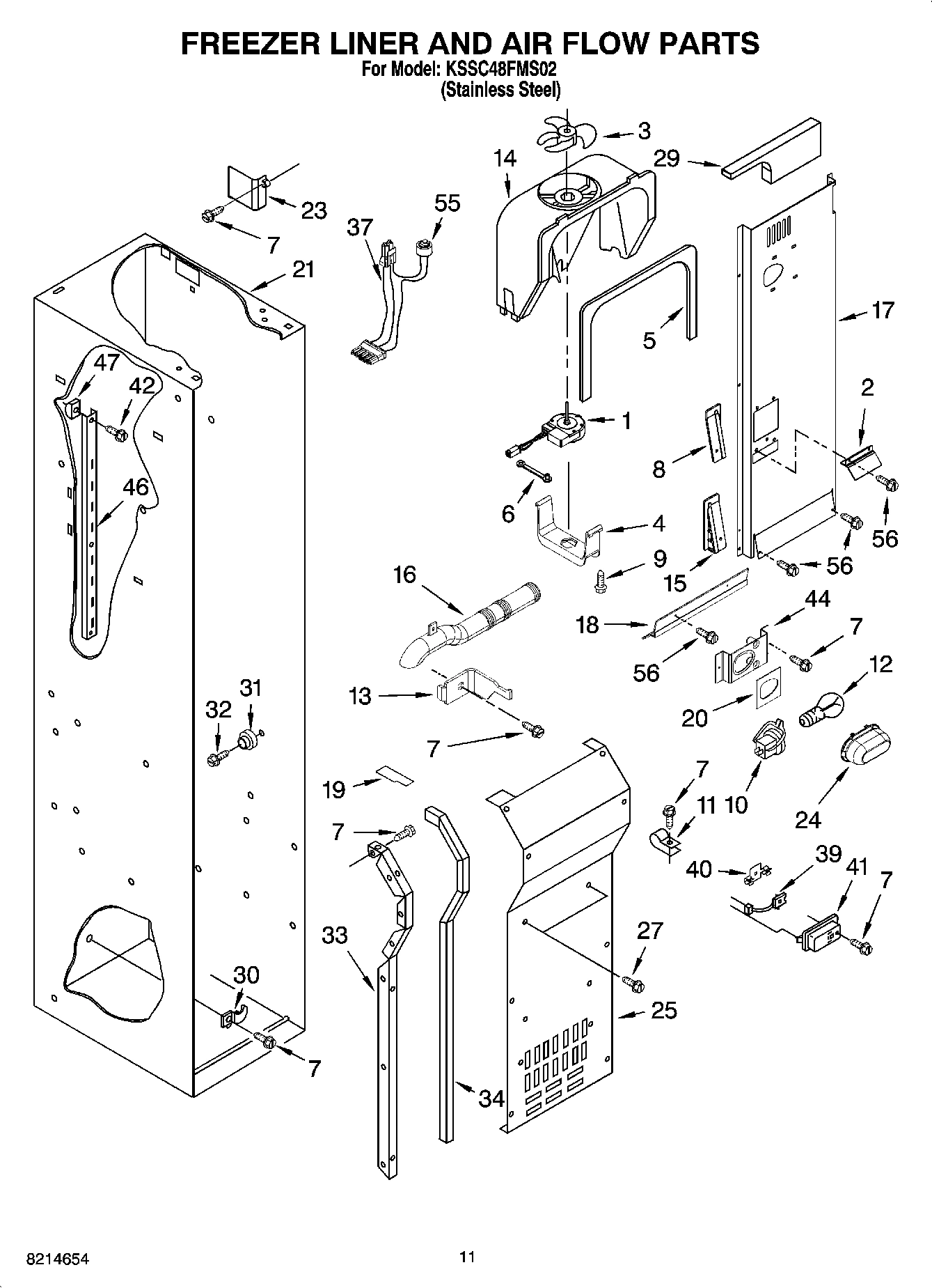 08 - FREEZER LINER AND AIR FLOW PARTS