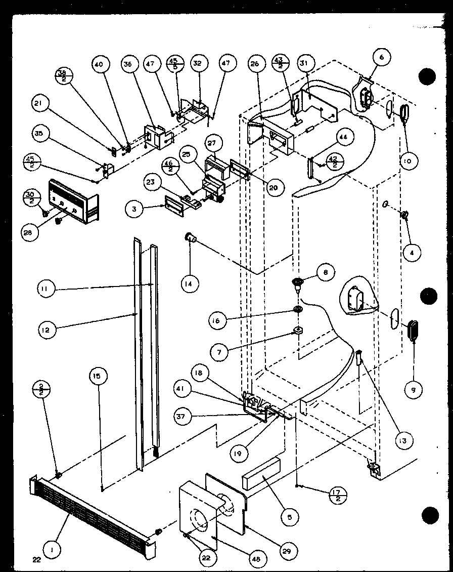 15 - REF/FZ CONTROLS AND CABINET PARTS