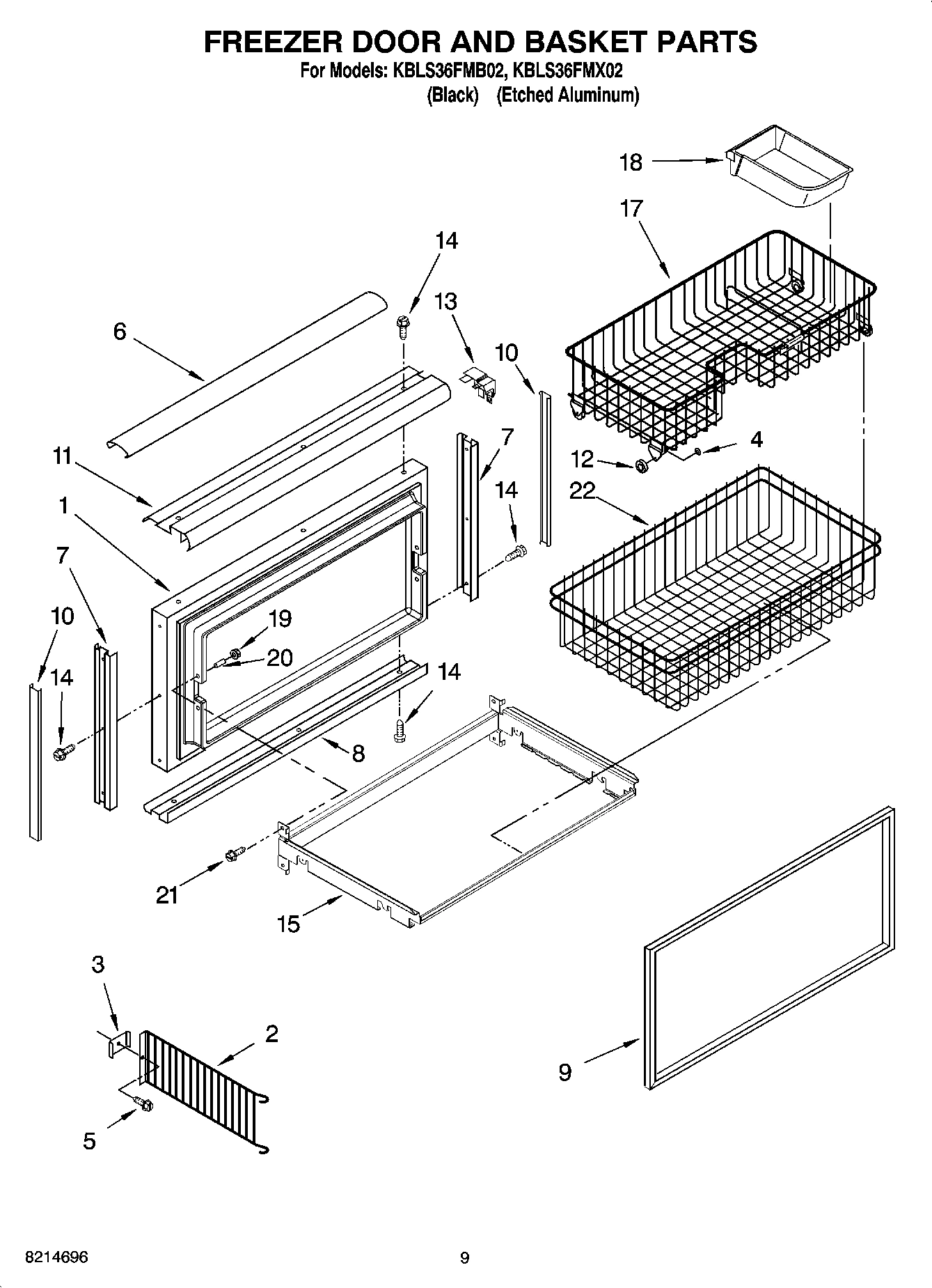 06 - FREEZER DOOR AND BASKET PARTS