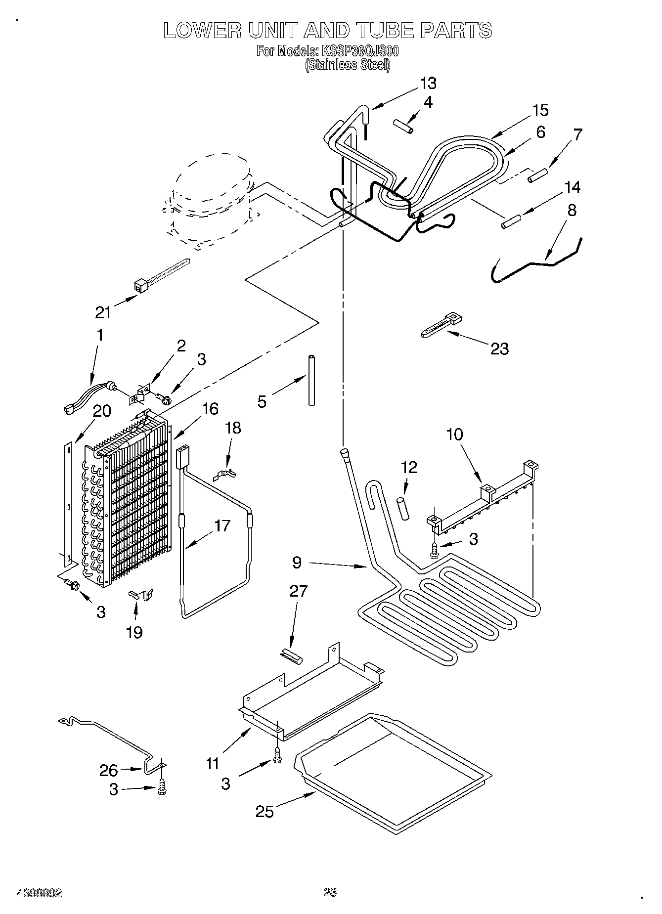 15 - LOWER UNIT AND TUBE