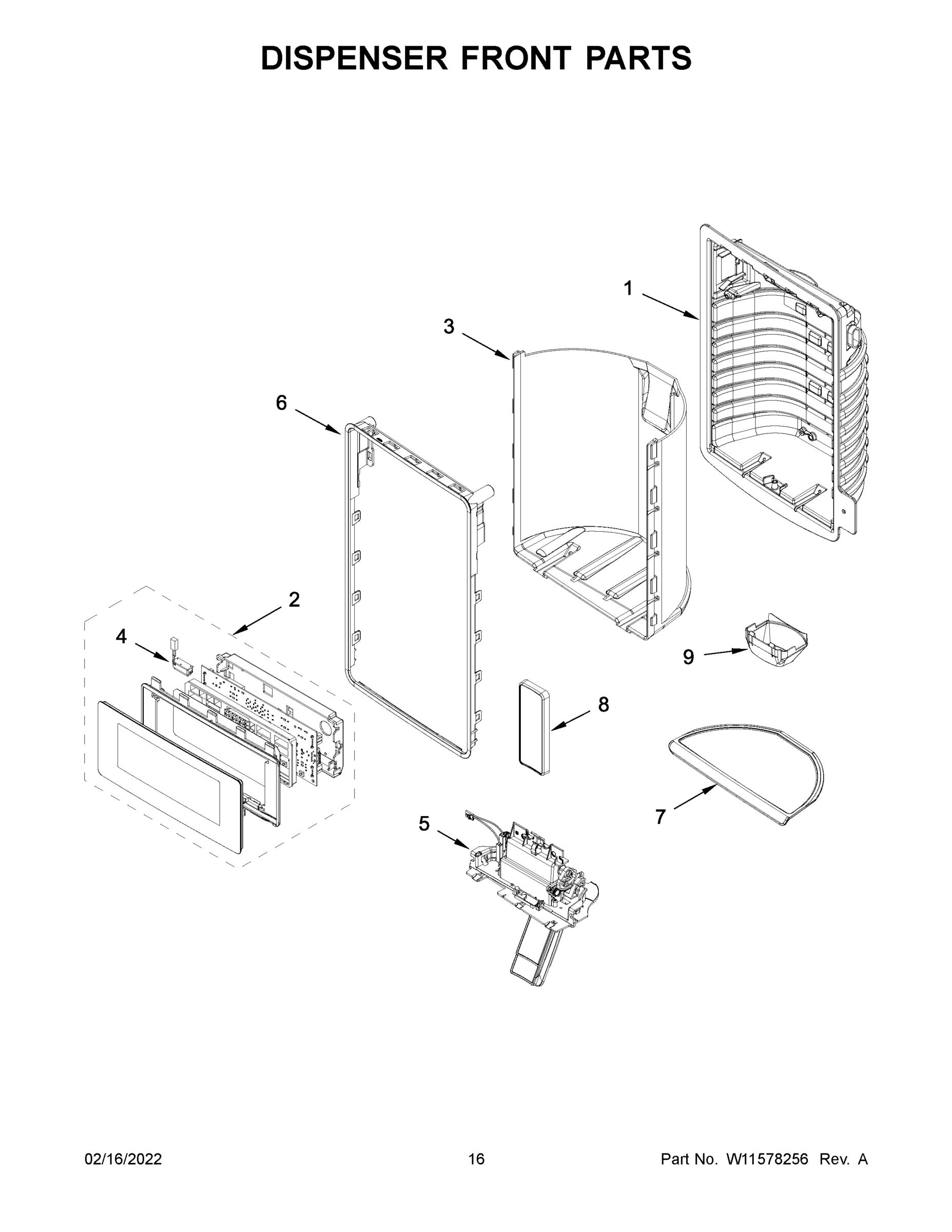 09 - DISPENSER FRONT PARTS