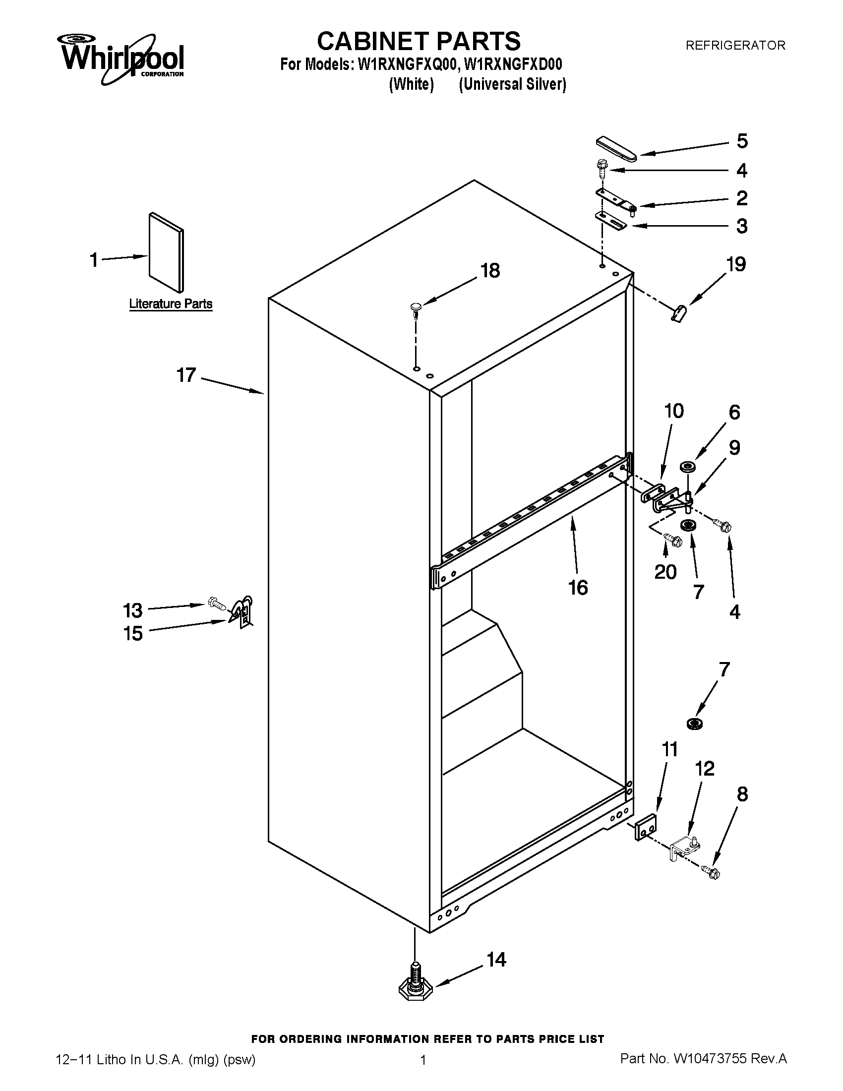 01 - CABINET PARTS