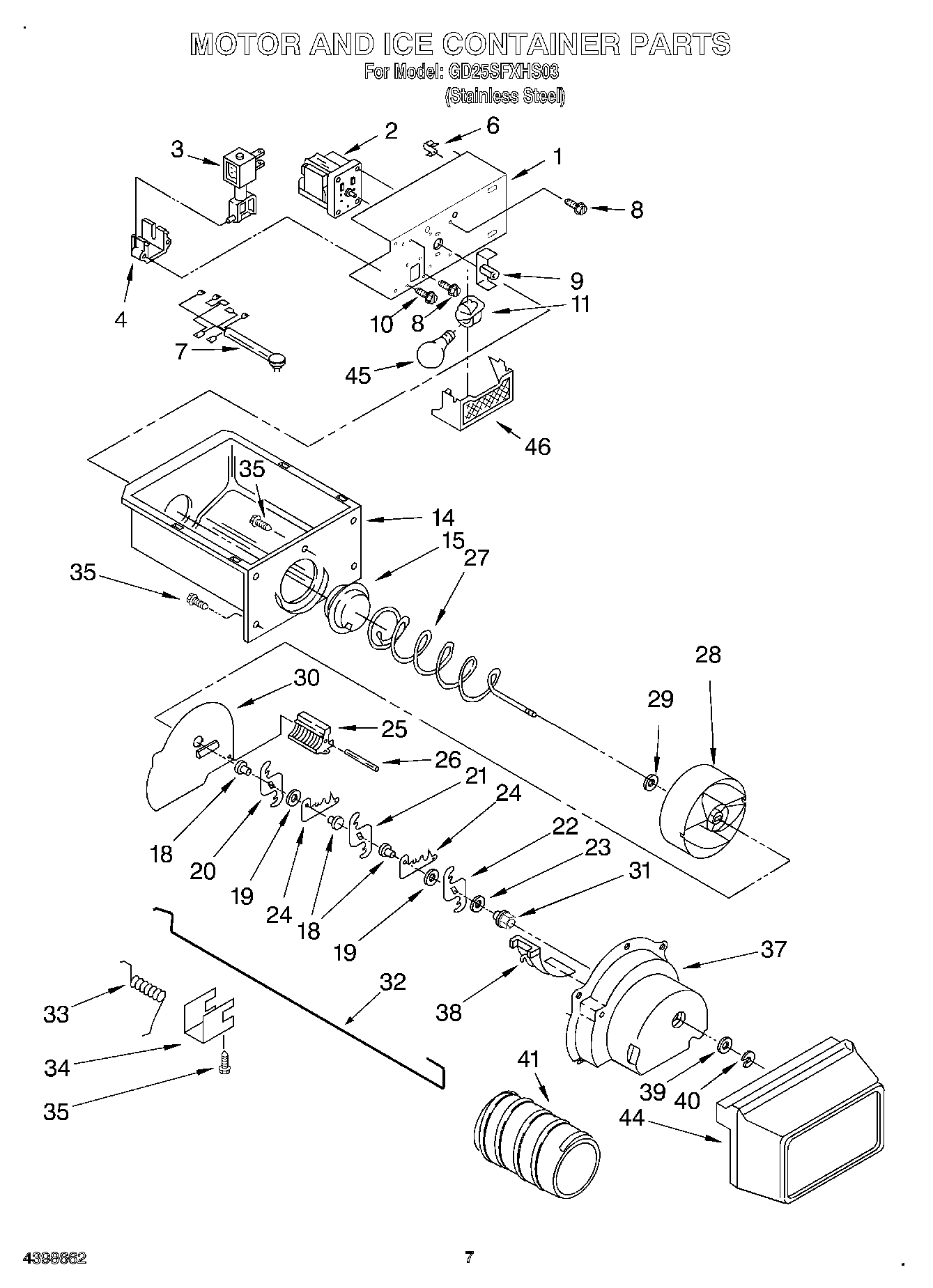 05 - MOTOR AND ICE CONTAINER