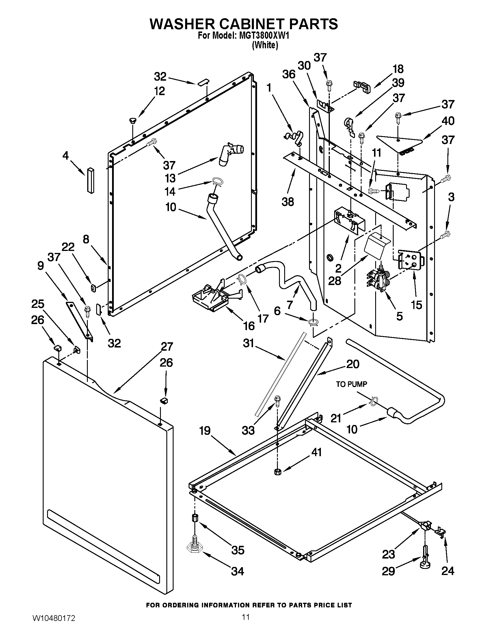 07 - WASHER CABINET PARTS