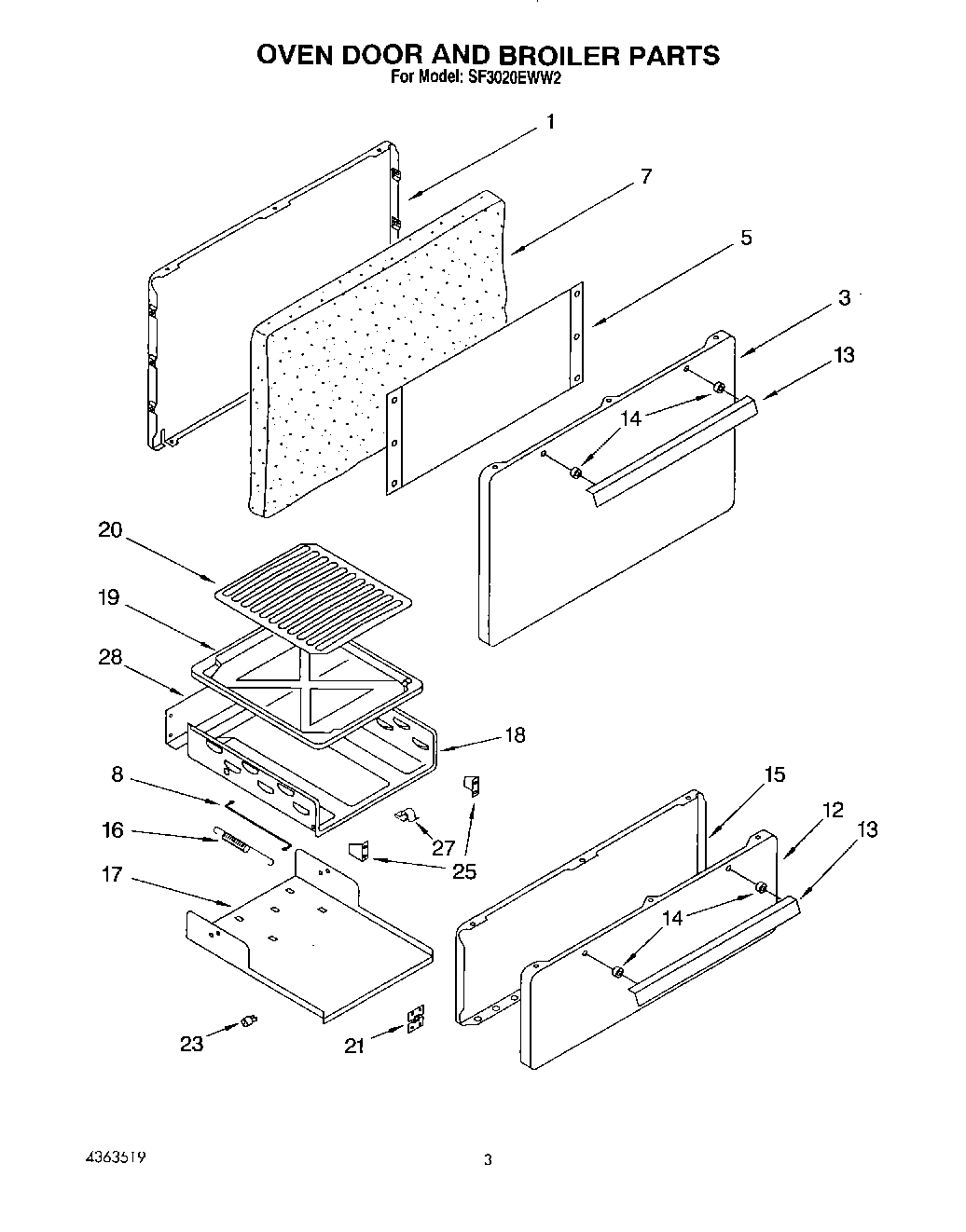 02 - OVEN DOOR AND BROILER