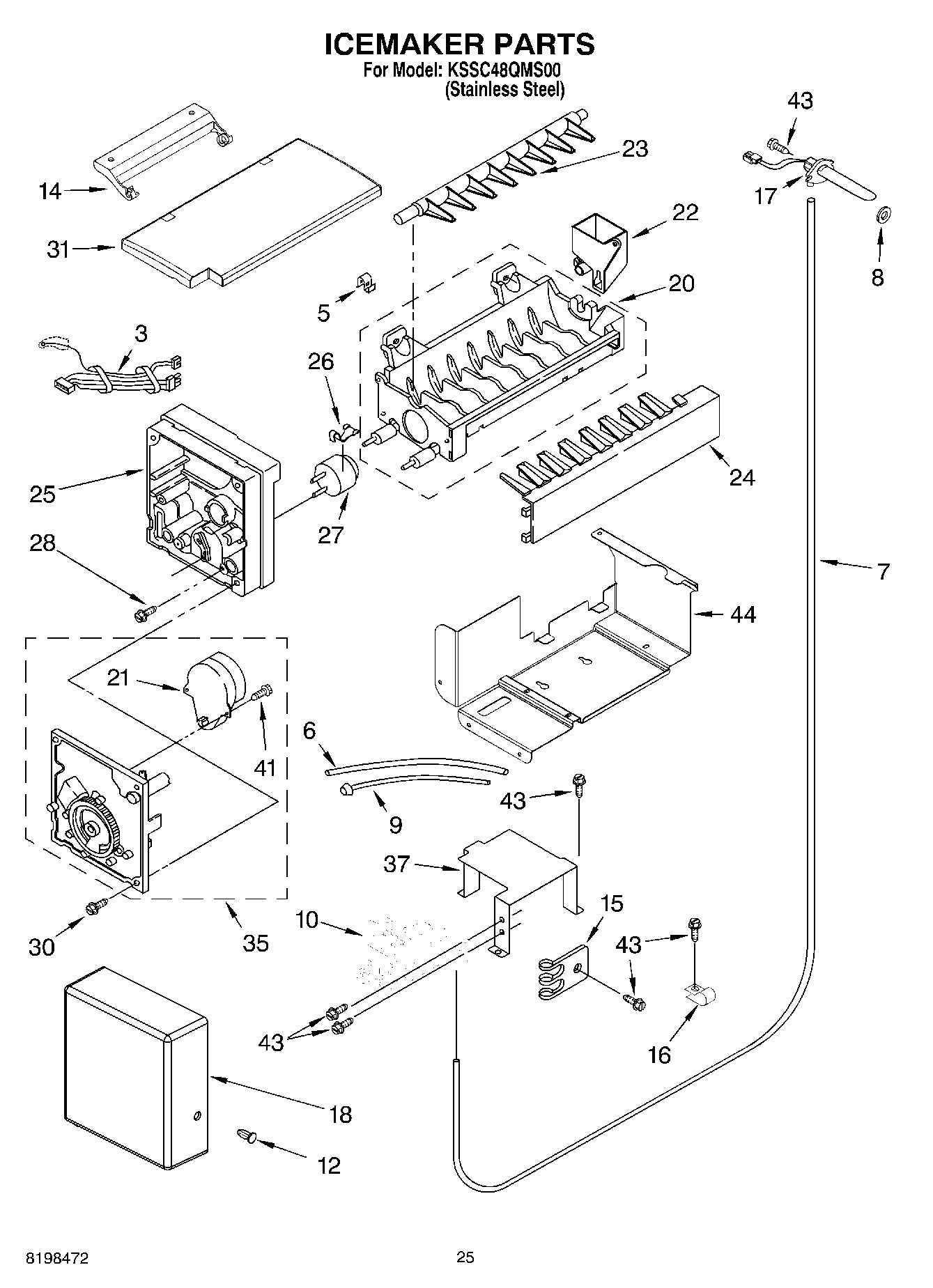 15 - ICEMAKER PARTS