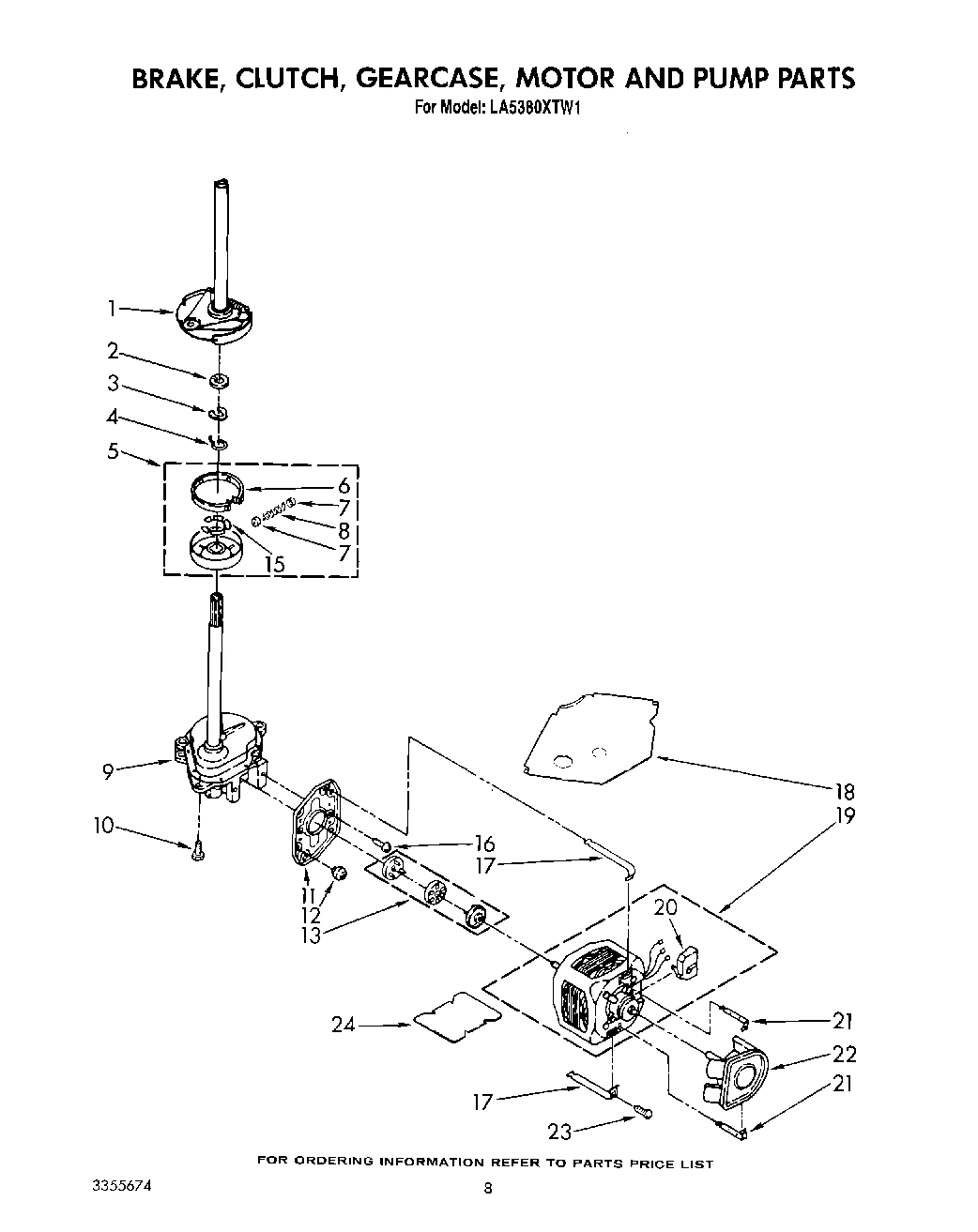 07 - BRAKE, CLUTCH, GEARCASE, MOTOR AND PUMP