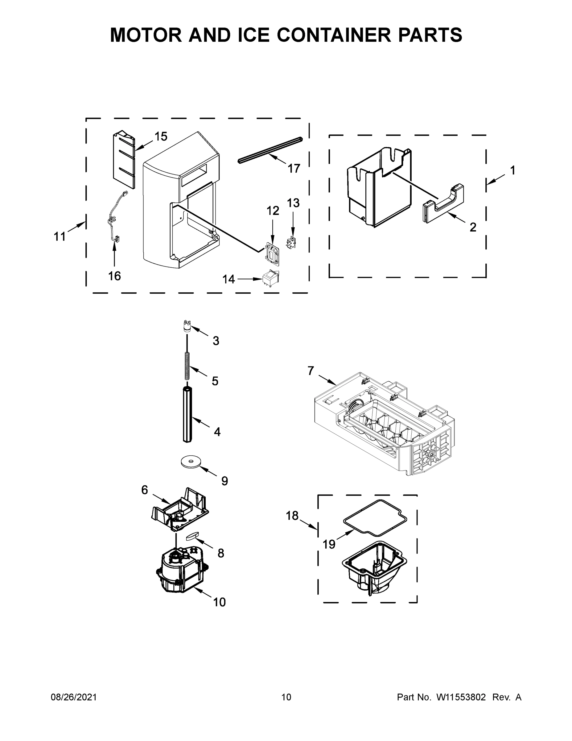 06 - MOTOR AND ICE CONTAINER PARTS