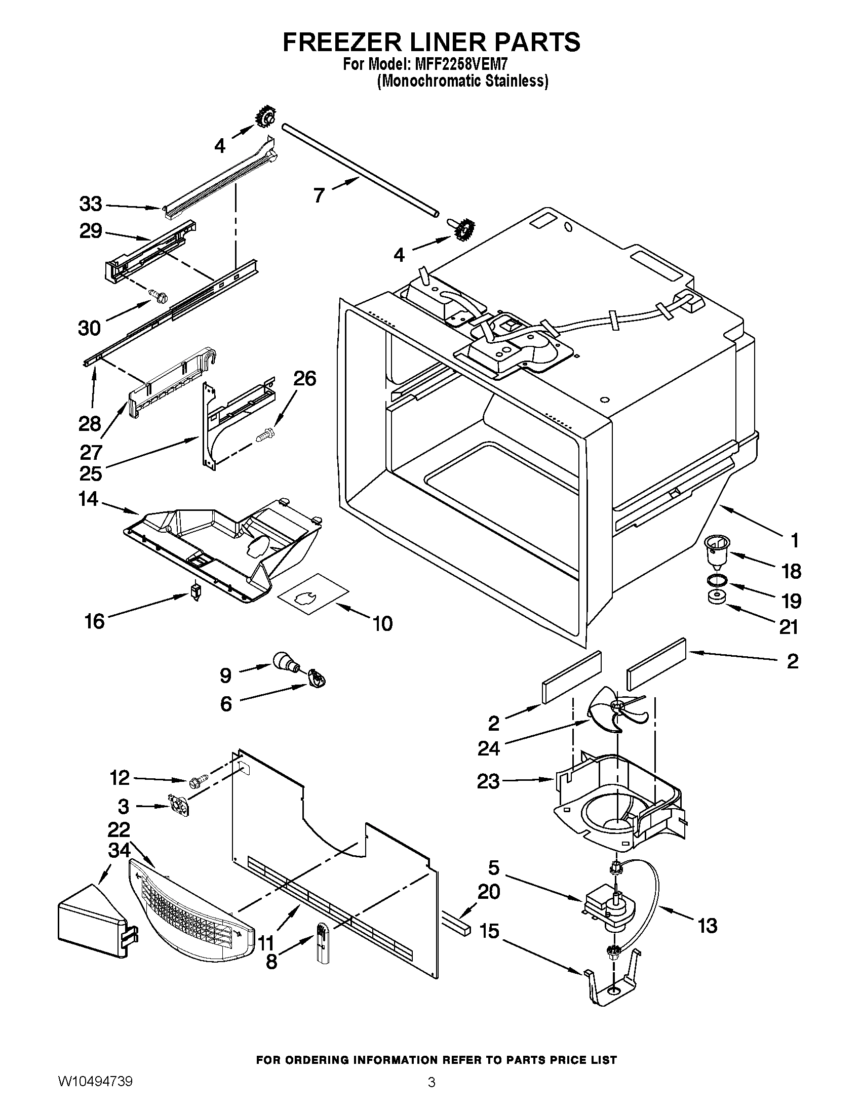 02 - FREEZER LINER PARTS