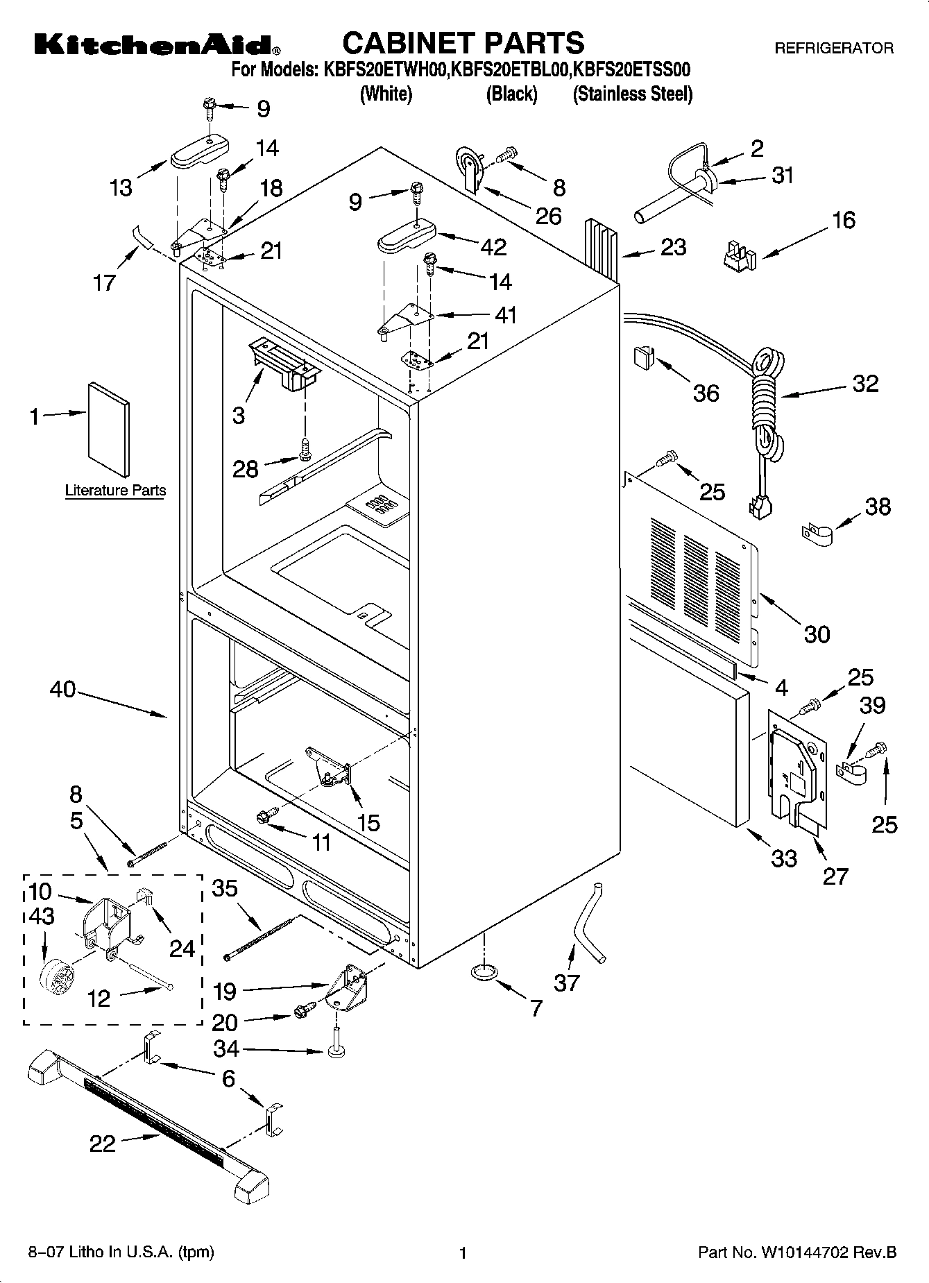 01 - CABINET PARTS