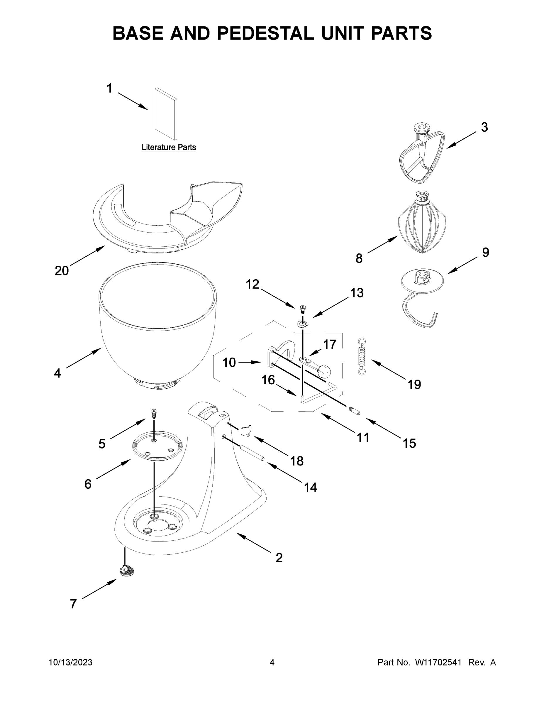 03 - BASE AND PEDESTAL UNIT PARTS
