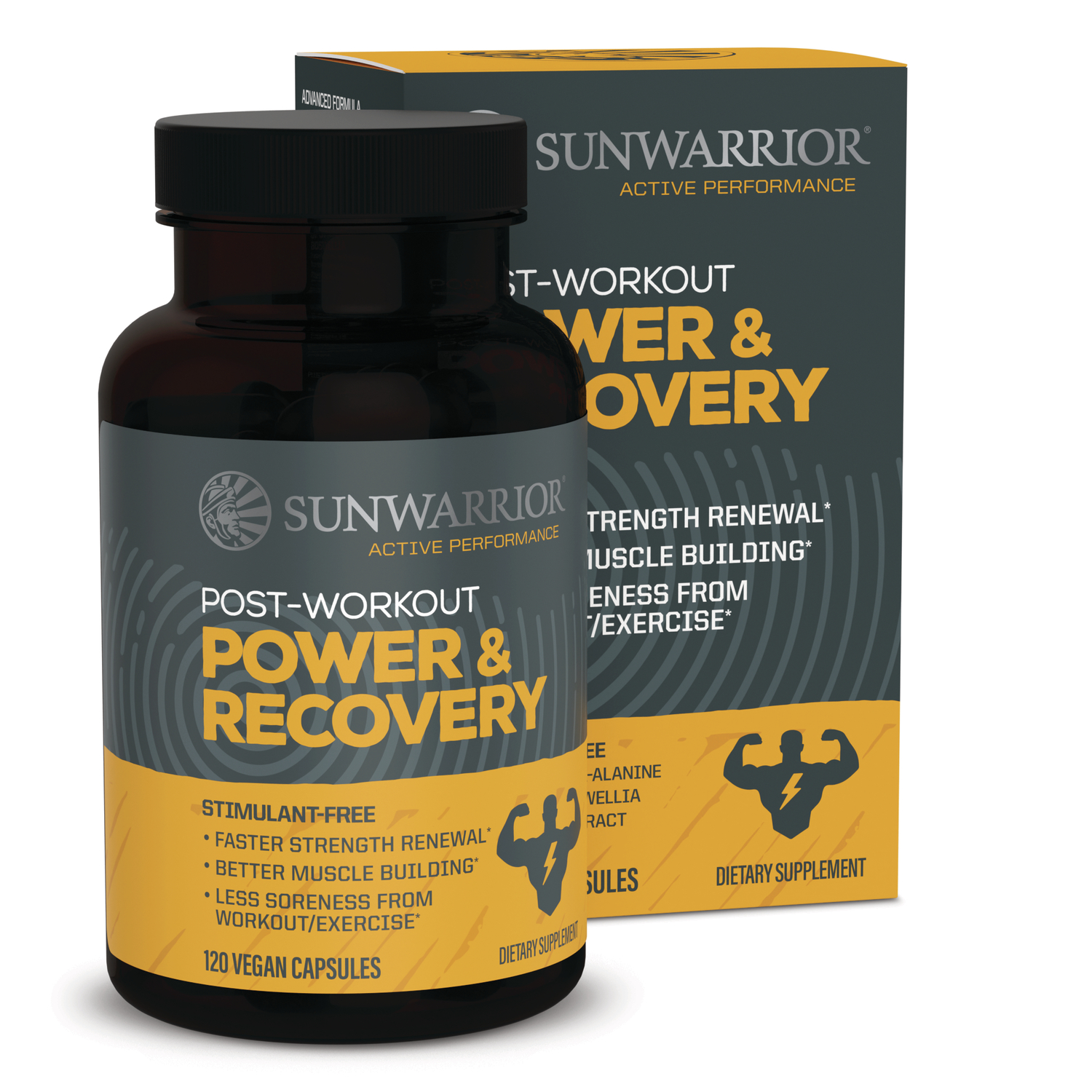 Sunwarrior Post-Workout Power & Recovery Supplement Vitamin | 120 Vegan Caps