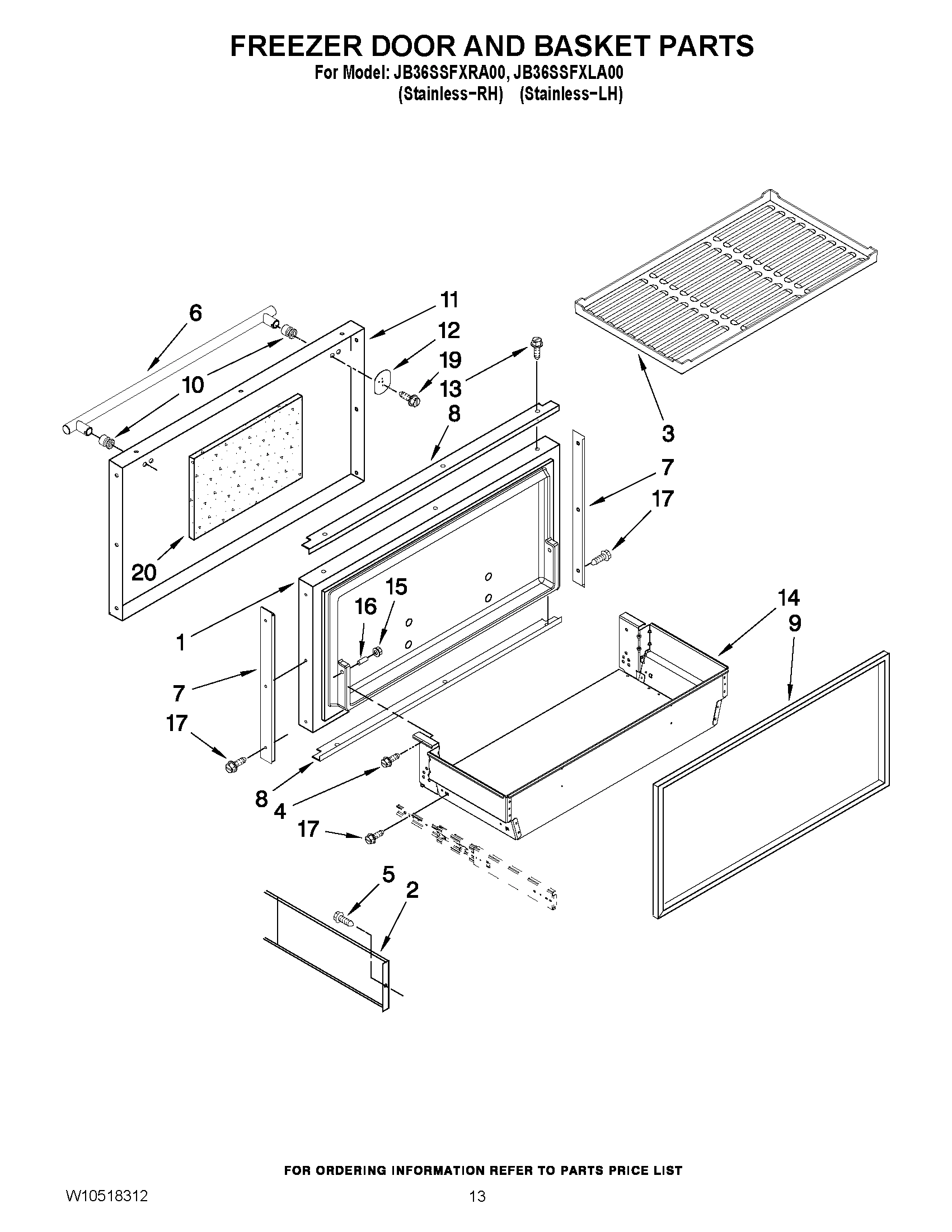 08 - FREEZER DOOR AND BASKET PARTS