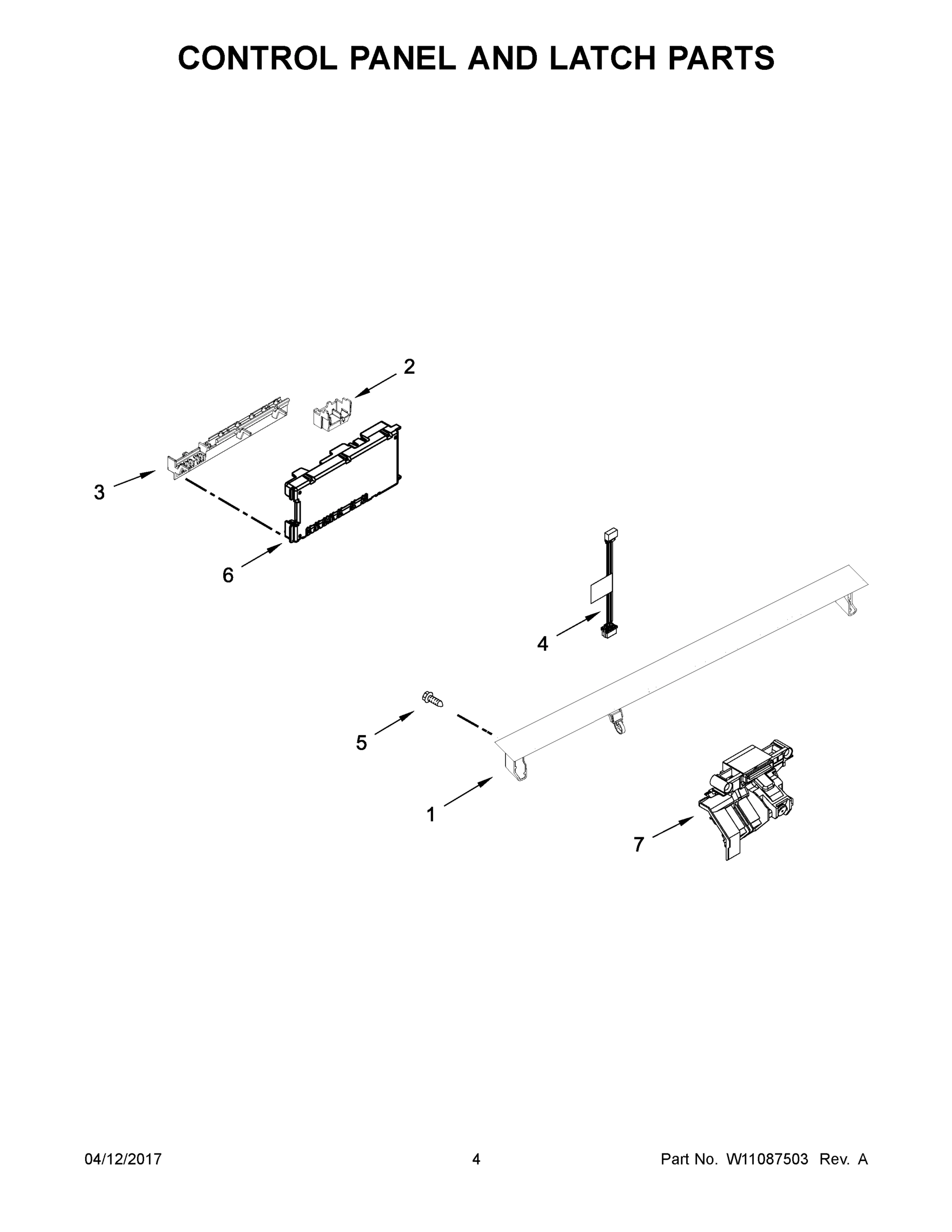 03 - CONTROL PANEL AND LATCH PARTS