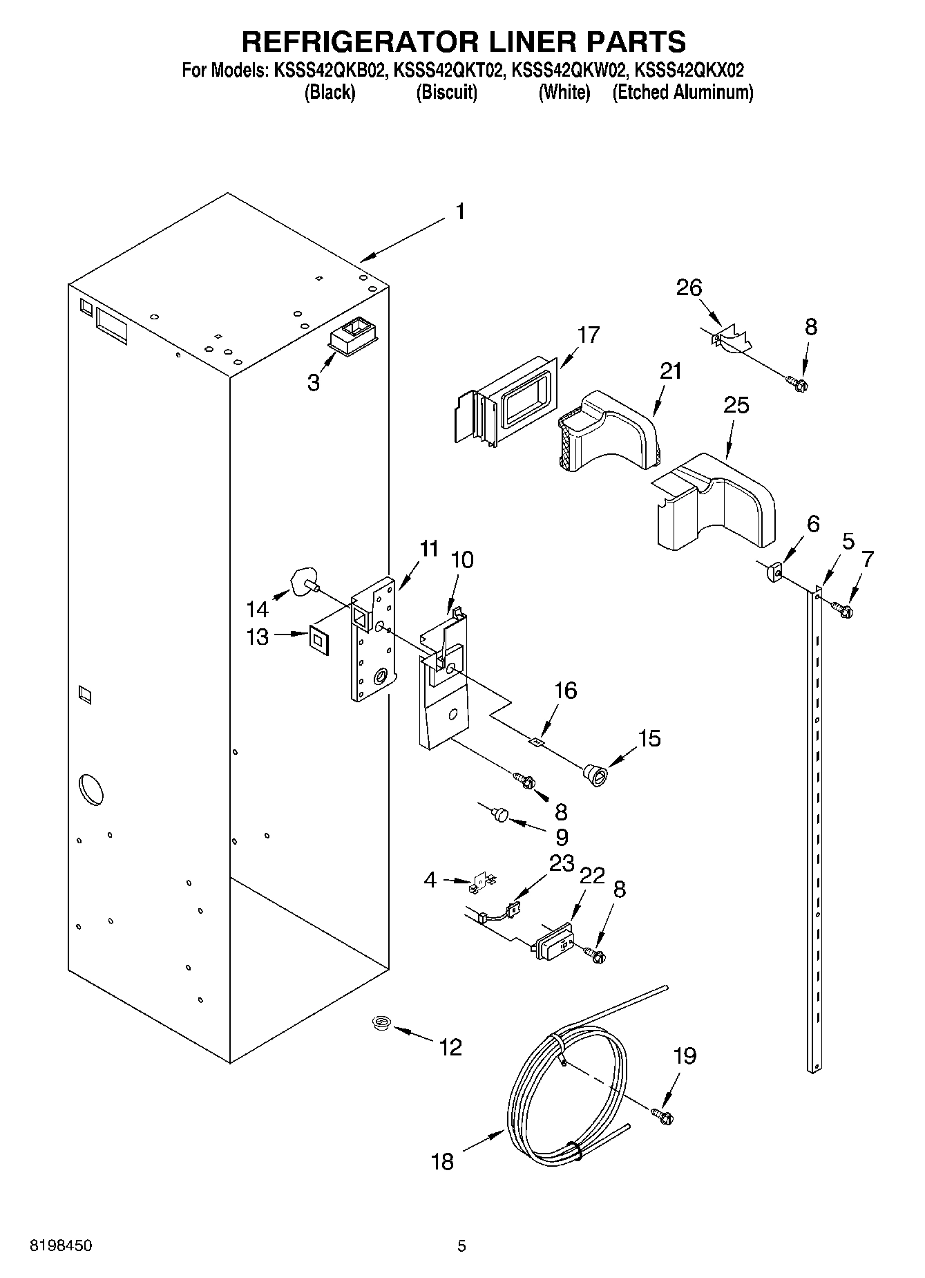 04 - REFRIGERATOR LINER PARTS