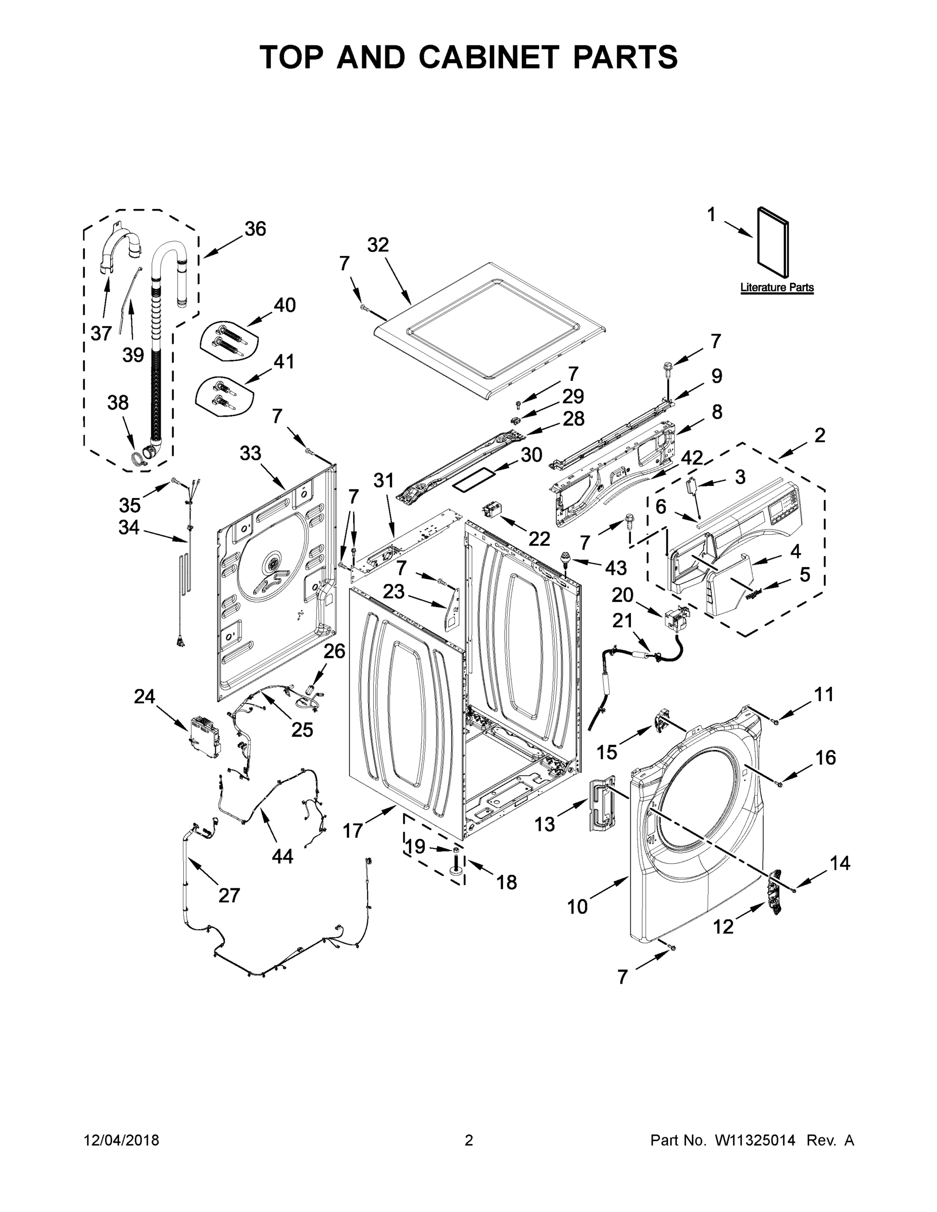 02 - TOP AND CABINET PARTS
