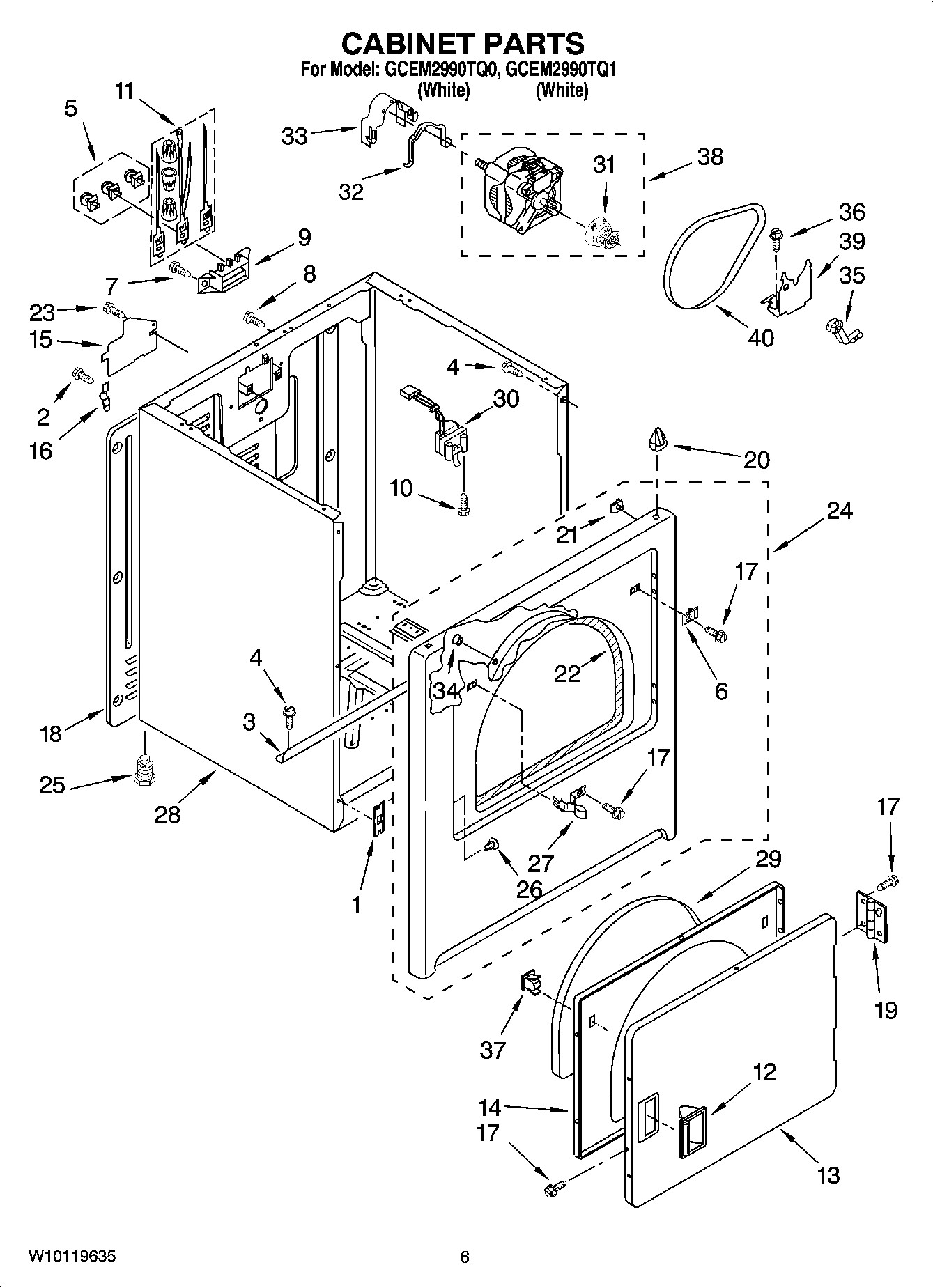 03 - CABINET PARTS, OPTIONAL PARTS (NOT INCLUDED)