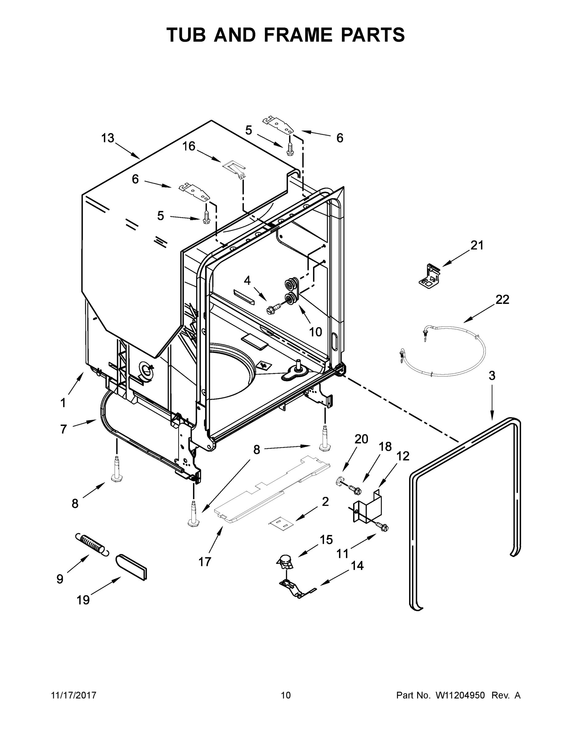 06 - TUB AND FRAME PARTS