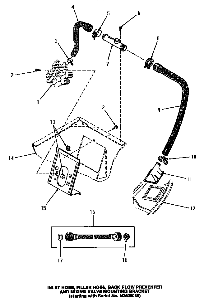 09 - INLET/FILL HOSE/BACK FL PREVENTER & BRKT