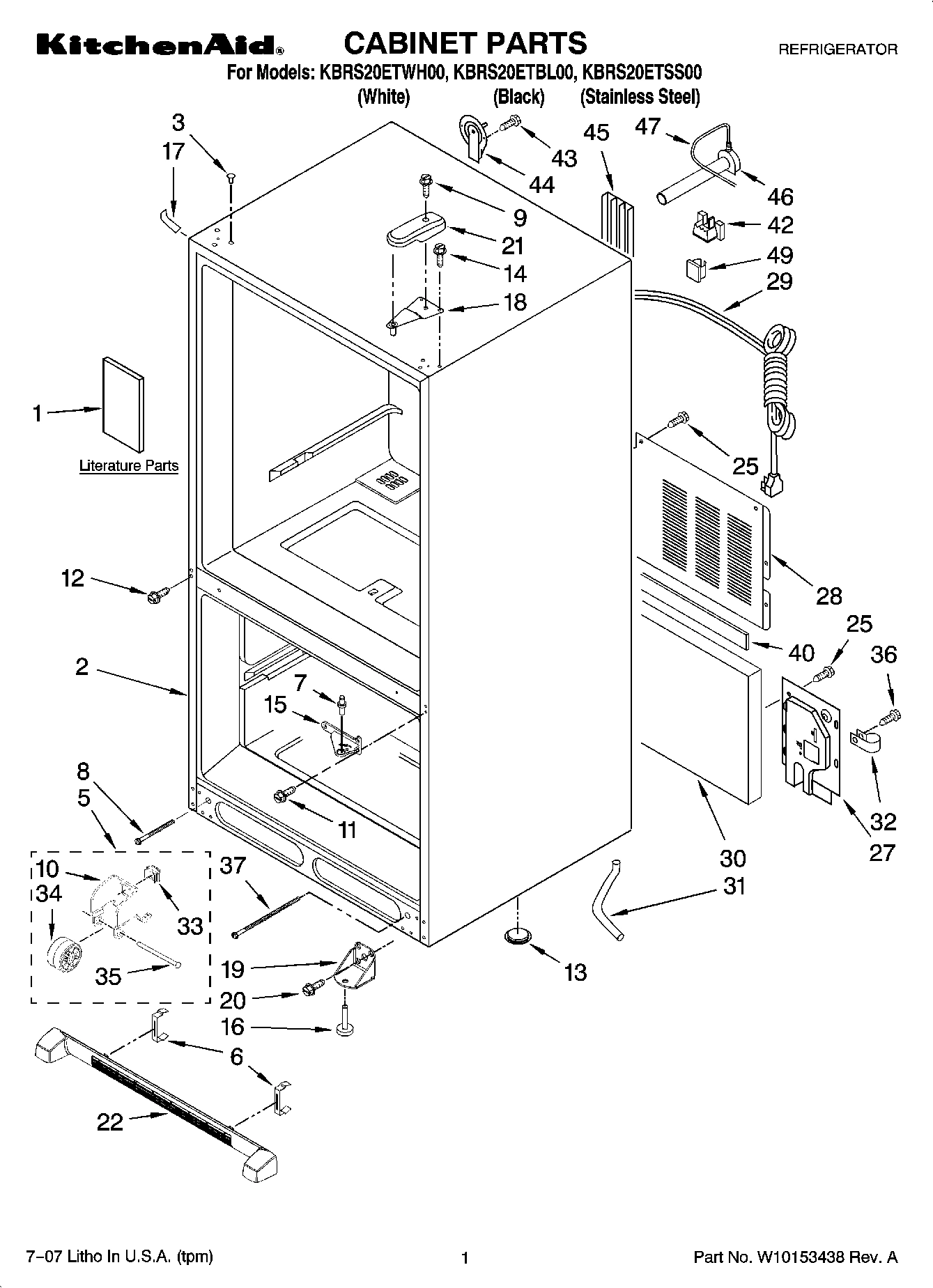 01 - CABINET PARTS